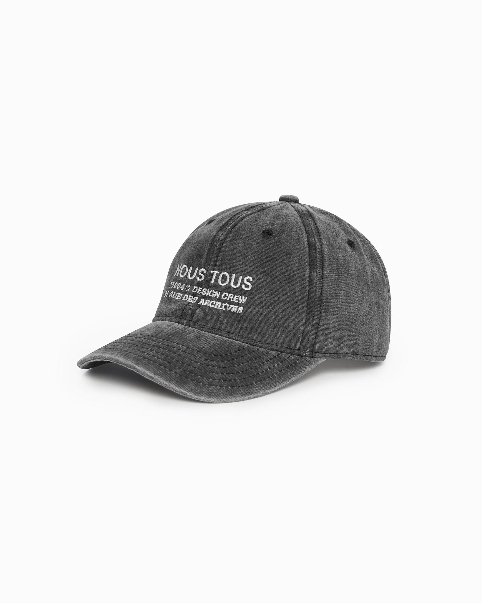 Czapka z daszkiem NOUS TOUS DESIGN CREW WASHED BLACK - Nous Tous