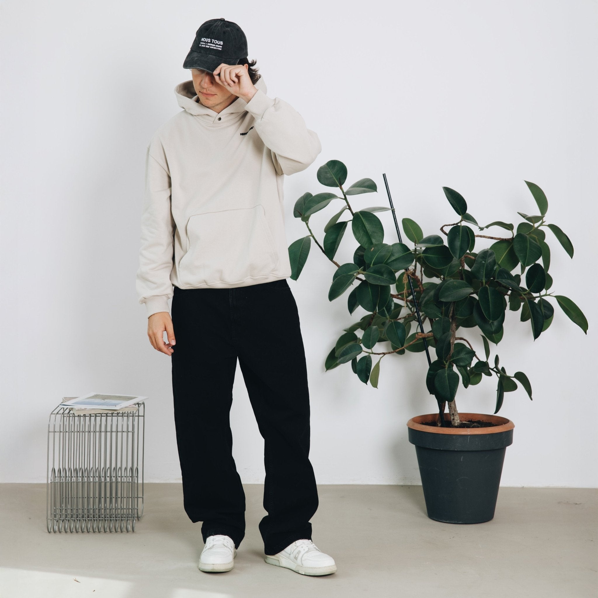 Czapka z daszkiem NOUS TOUS DESIGN CREW WASHED BLACK - Nous Tous