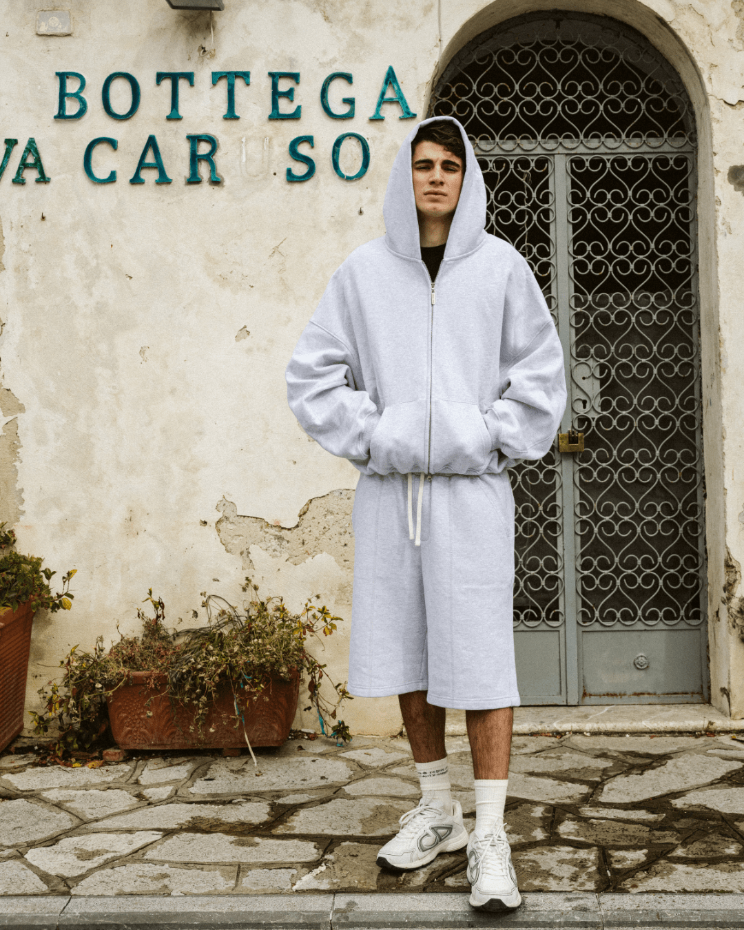 FLUFFY SHORTS VINTAGE GREY - Nous Tous