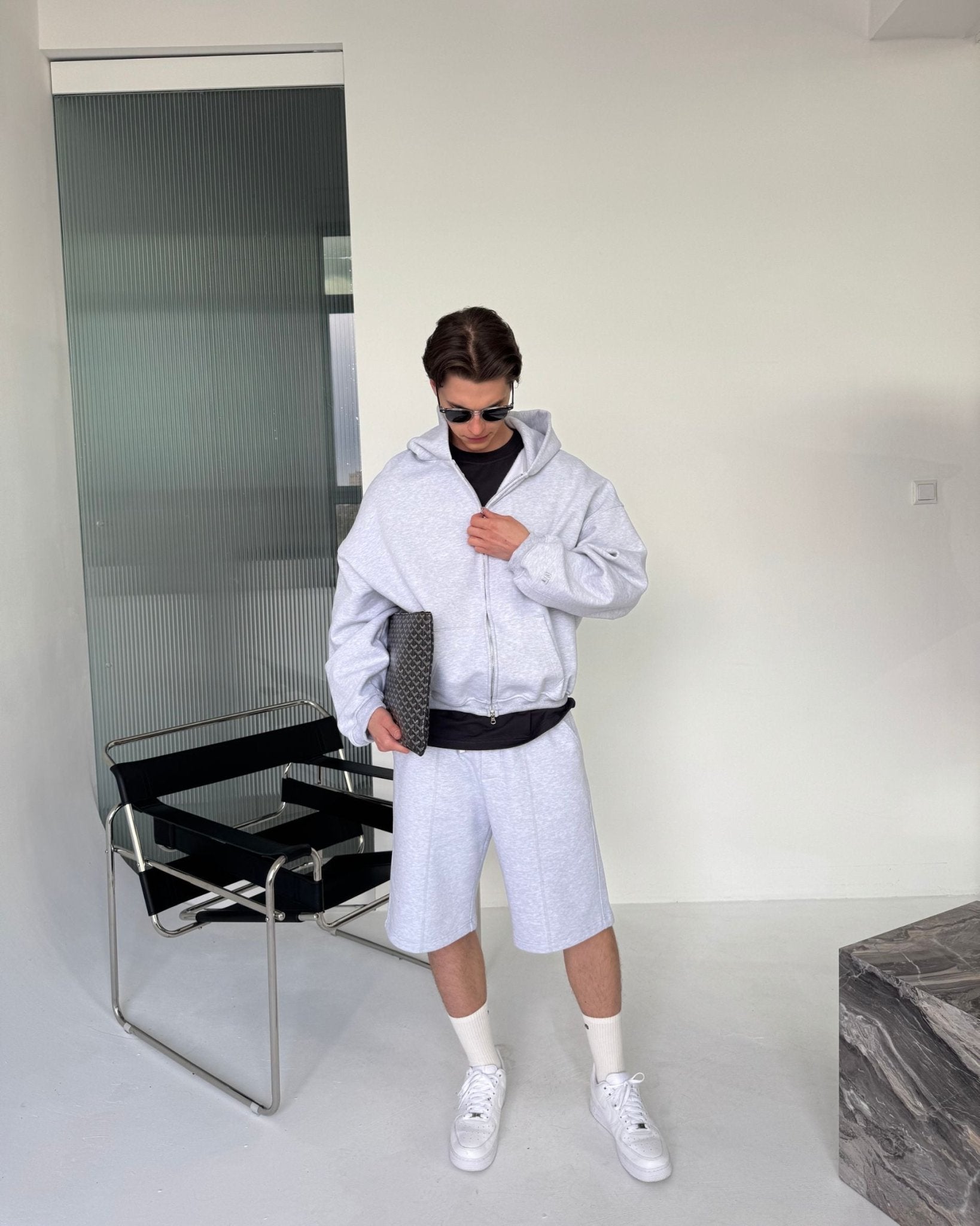 FLUFFY SHORTS VINTAGE GREY - Nous Tous
