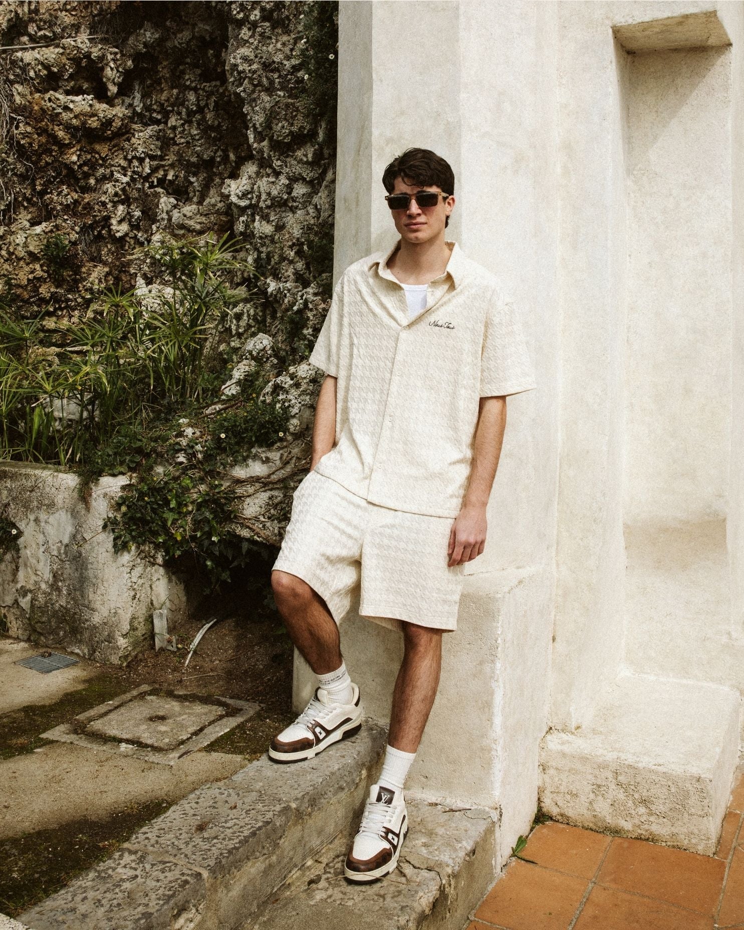 KOSZULA HERITAGE JACQUARD Z DODATKIEM LNU - Nous Tous