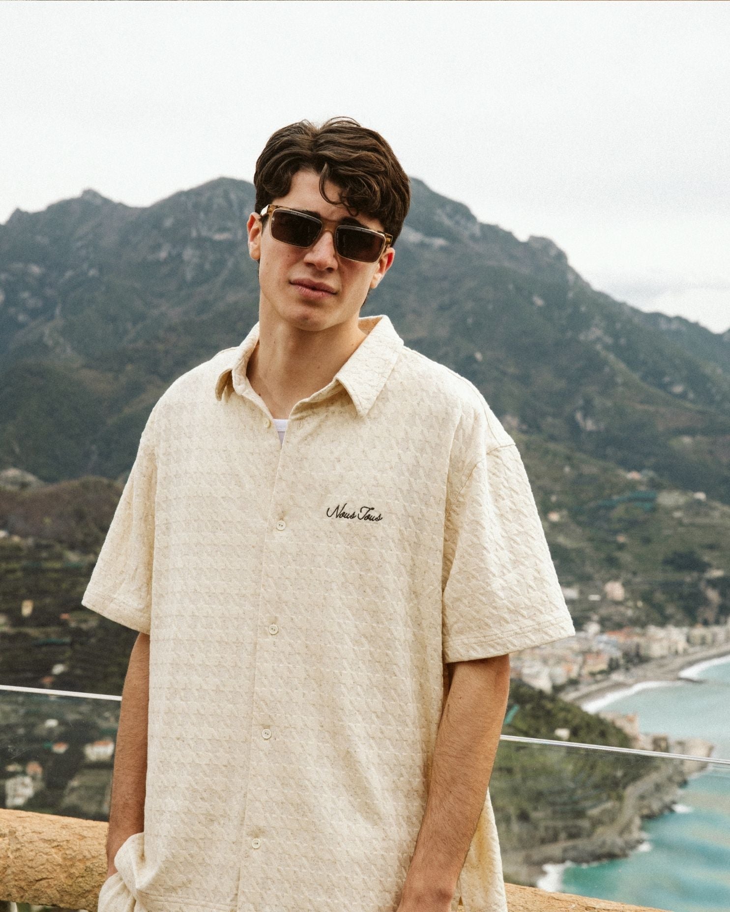 KOSZULA HERITAGE JACQUARD Z DODATKIEM LNU - Nous Tous