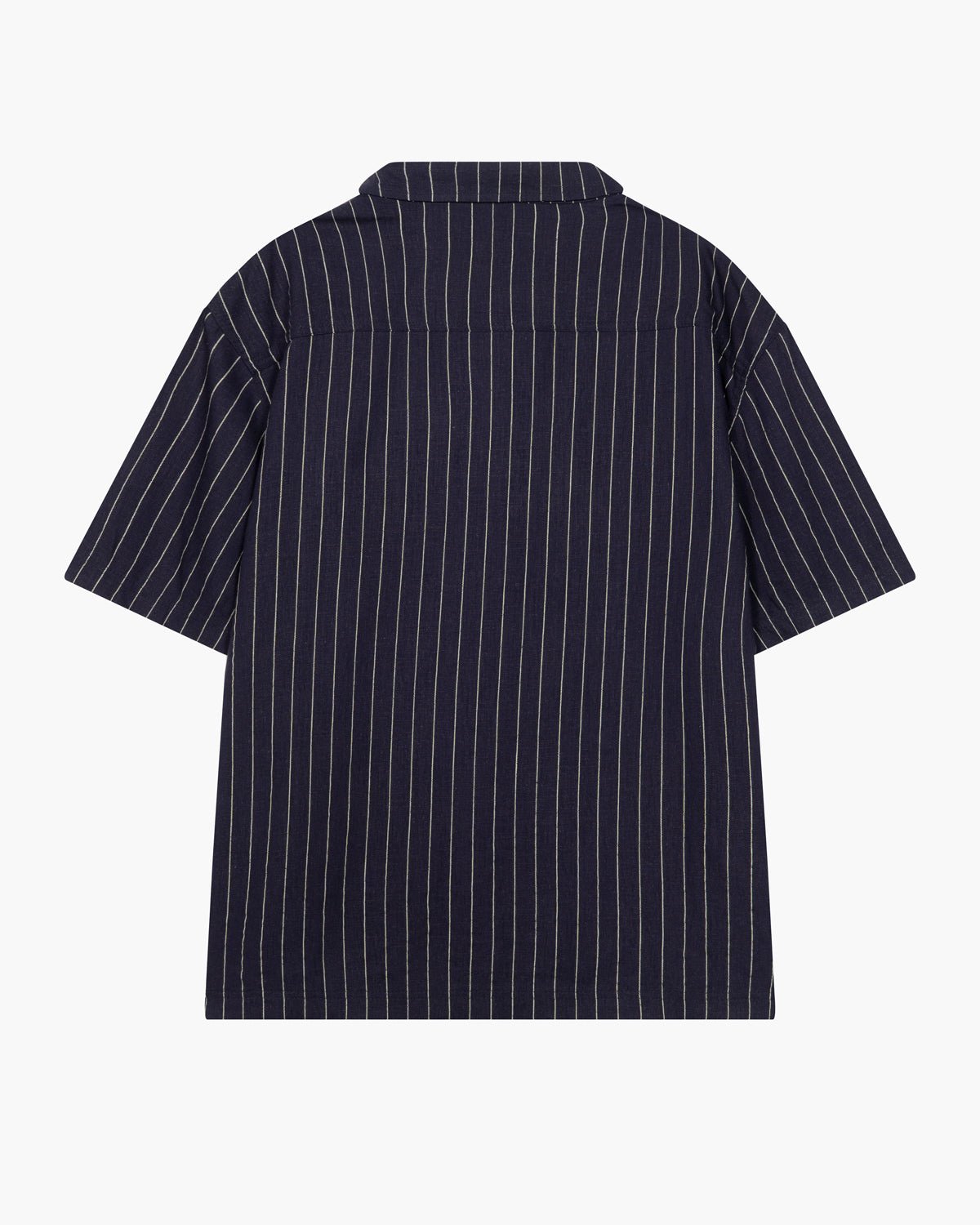 KOSZULA HERITAGE NAVY STRIPES Z DODATKIEM LNU - Nous Tous