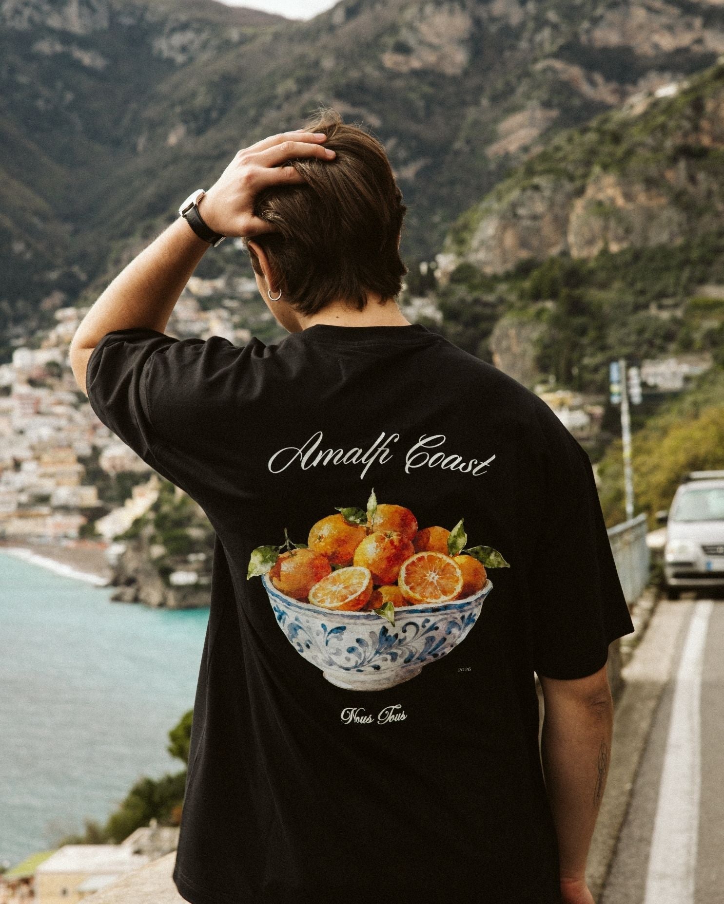 KOSZULKA ARANCE DI AMALFI BLACK - Nous Tous