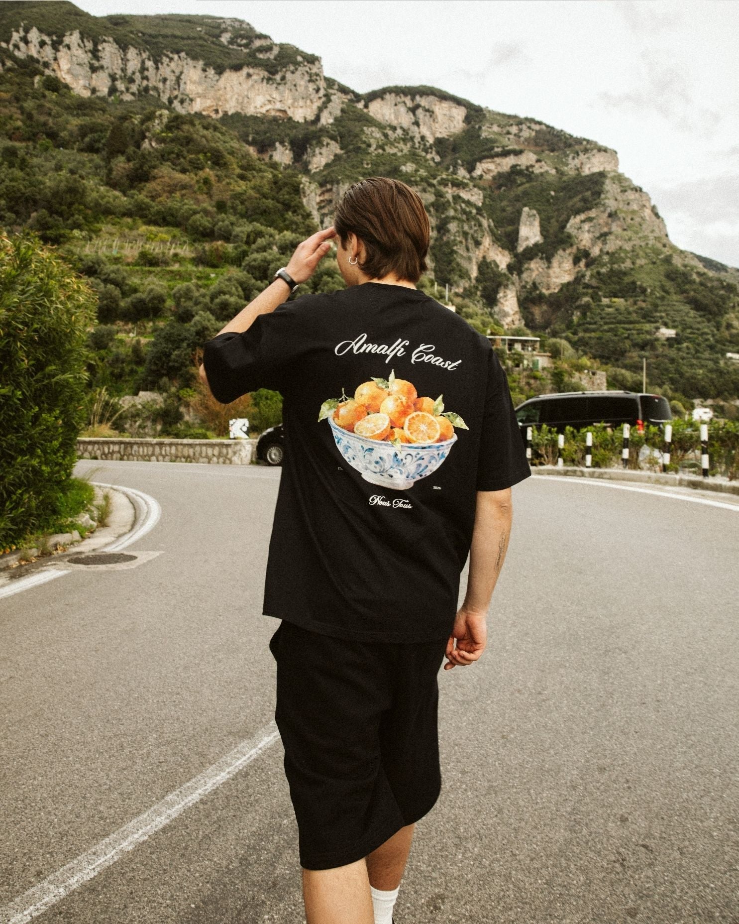 KOSZULKA ARANCE DI AMALFI BLACK - Nous Tous