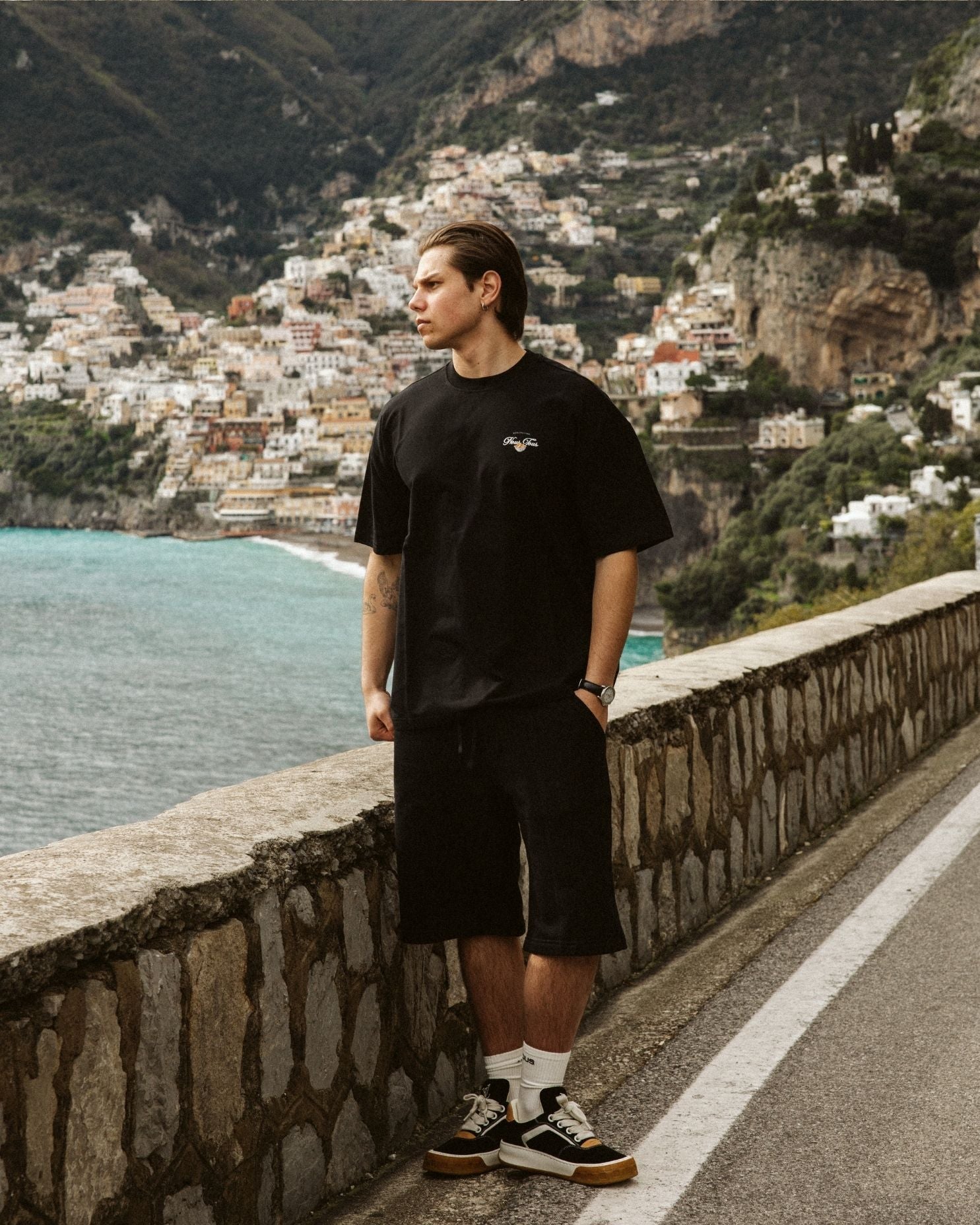 KOSZULKA ARANCE DI AMALFI BLACK - Nous Tous