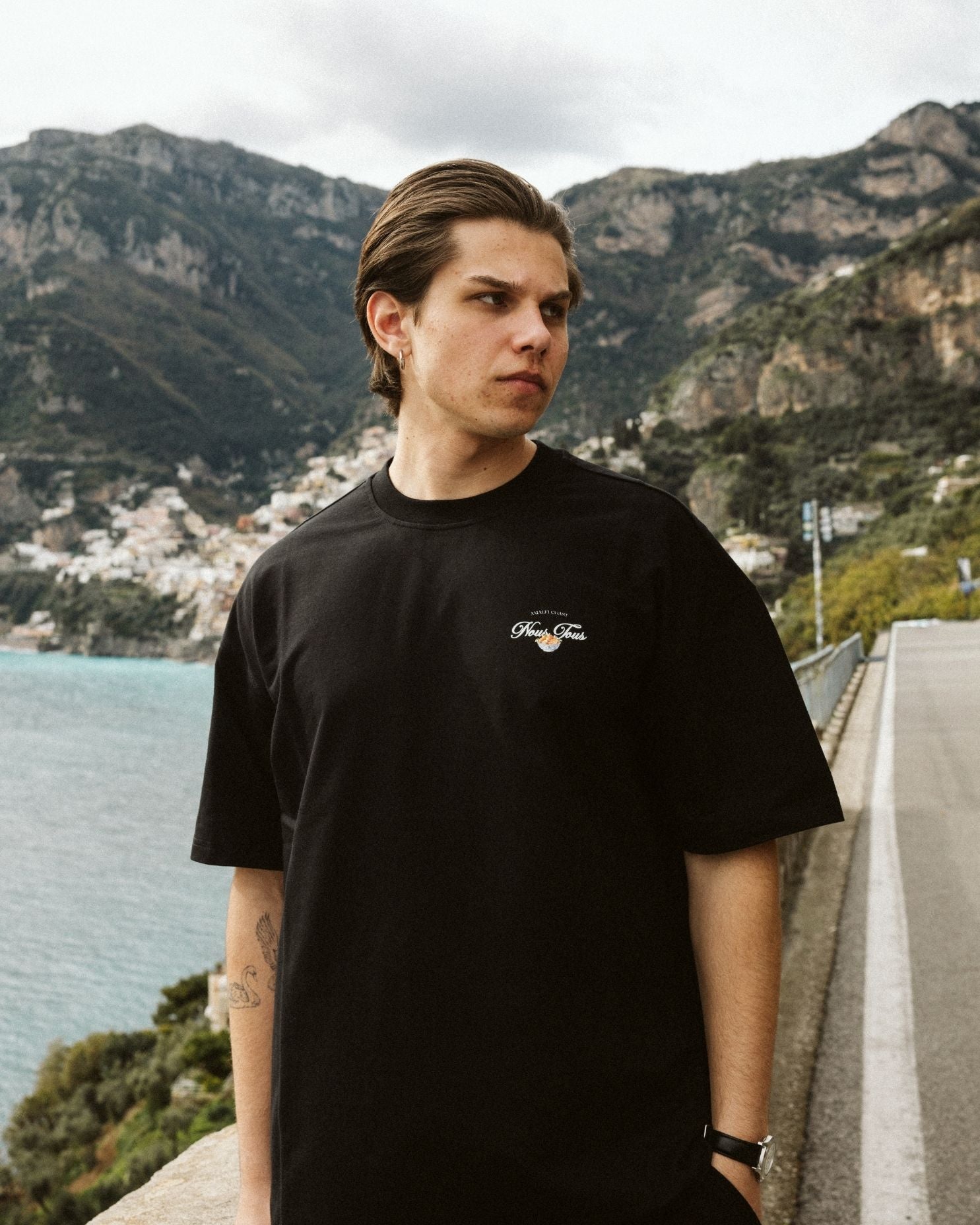 KOSZULKA ARANCE DI AMALFI BLACK - Nous Tous