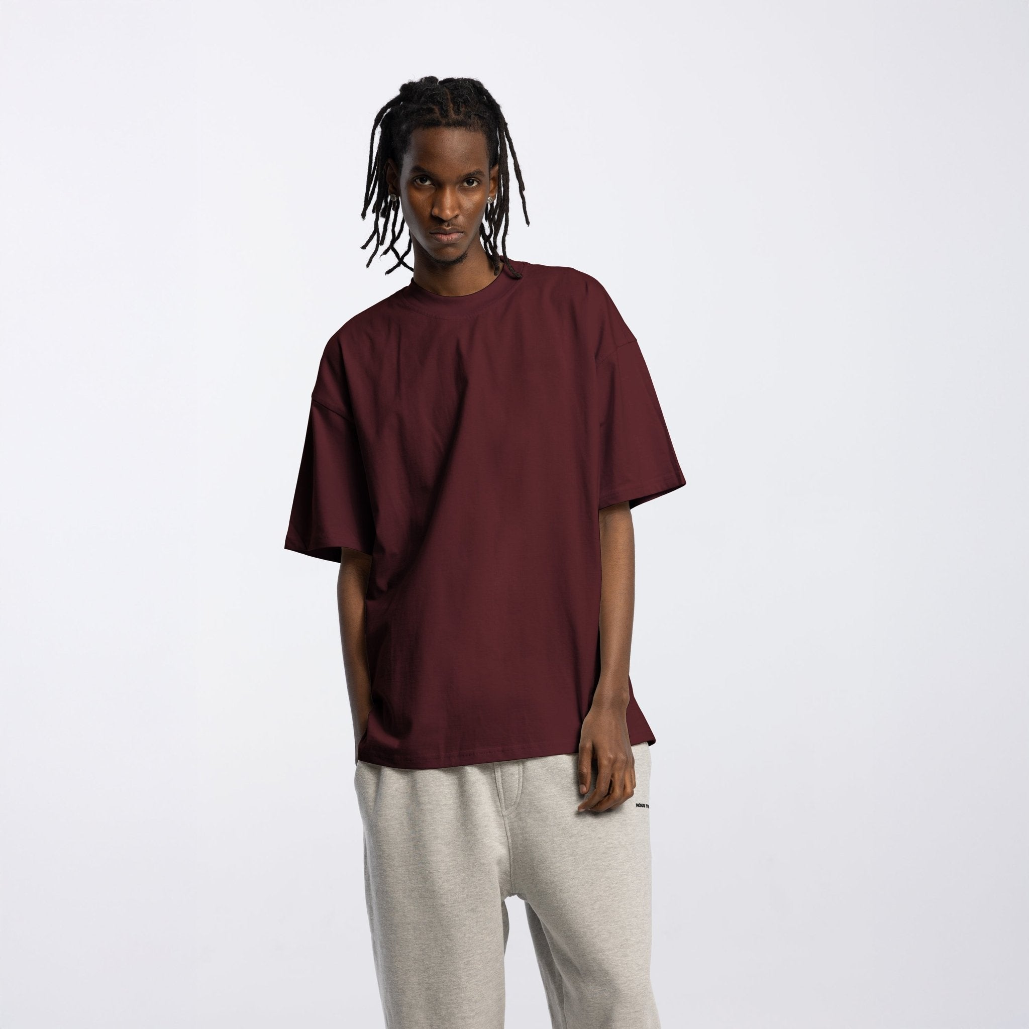 KOSZULKA BLANK HERITAGE COTTON BURGUNDY - Nous Tous