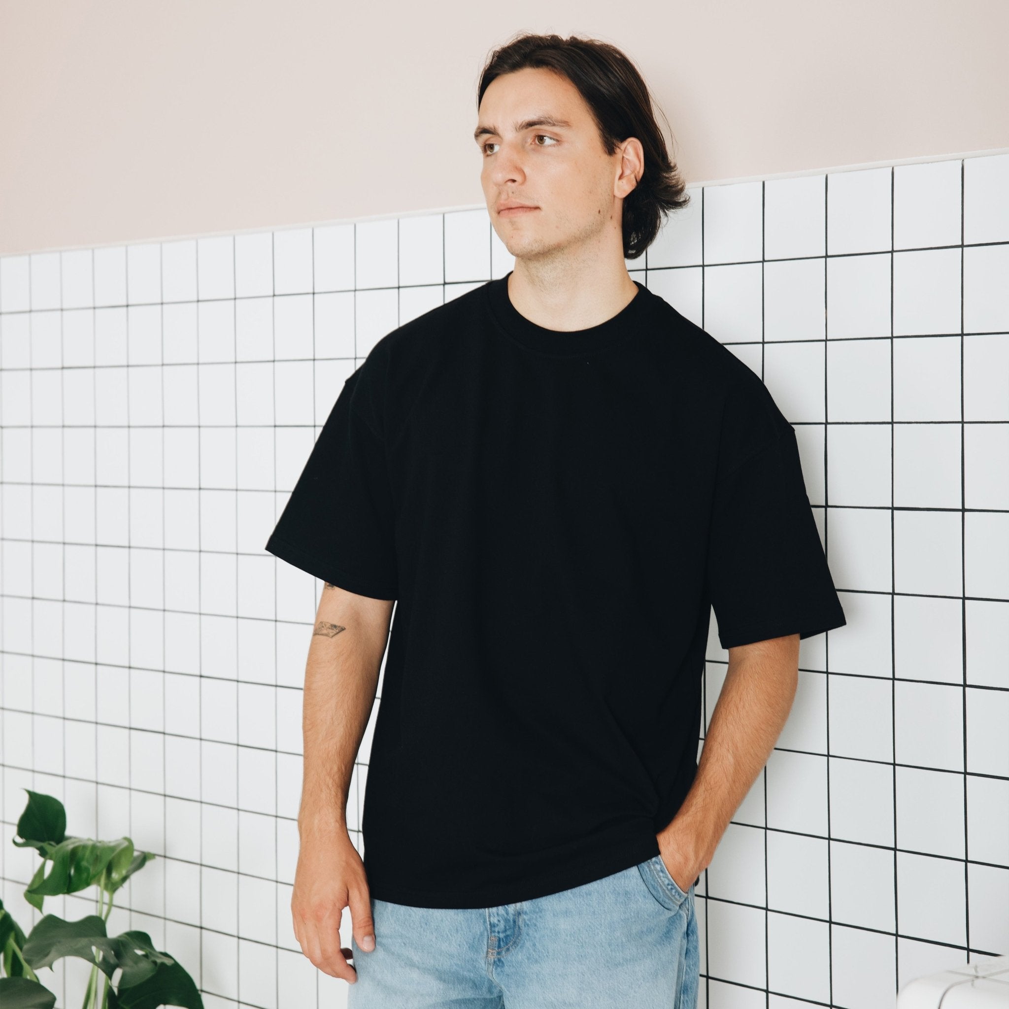 KOSZULKA BLANK HERITAGE COTTON CZARNY - Nous Tous