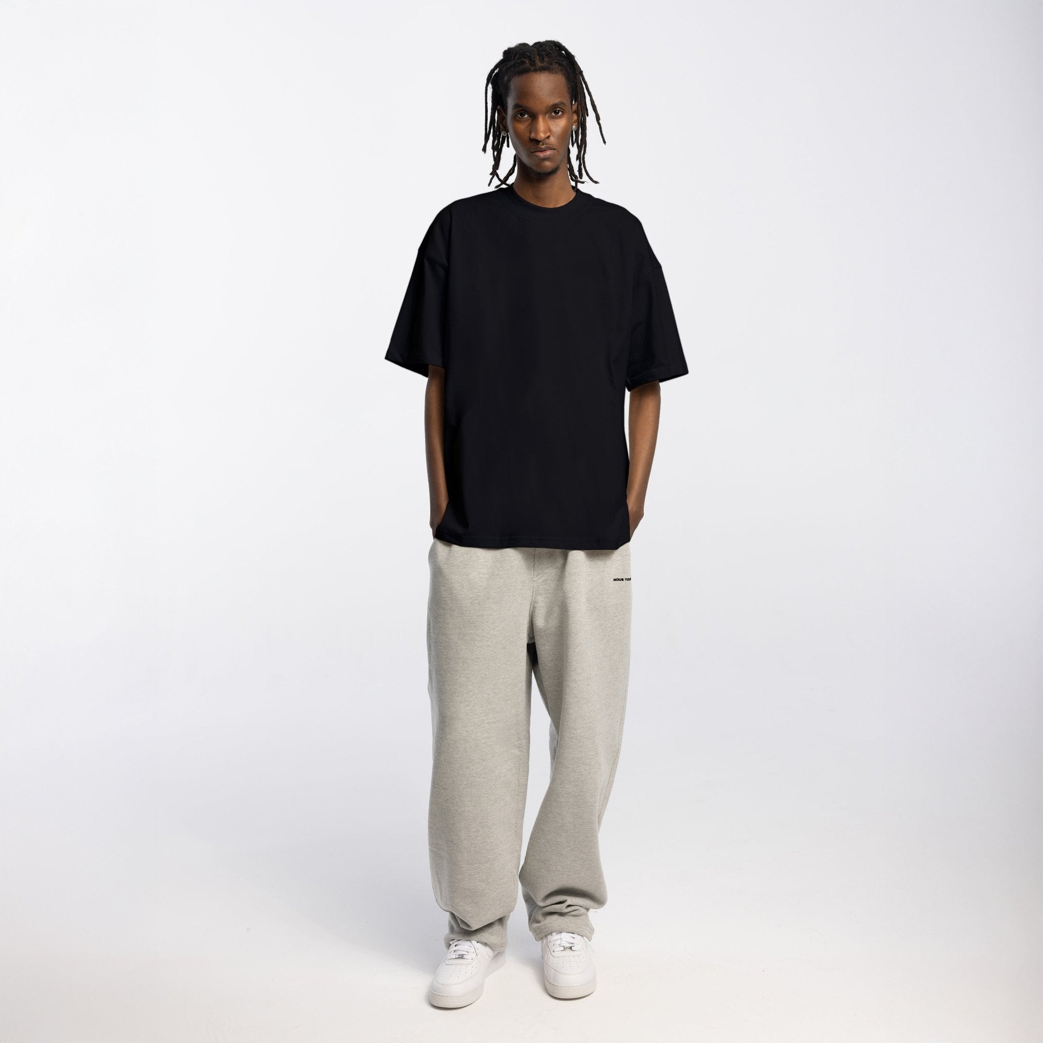 KOSZULKA BLANK HERITAGE COTTON CZARNY - Nous Tous