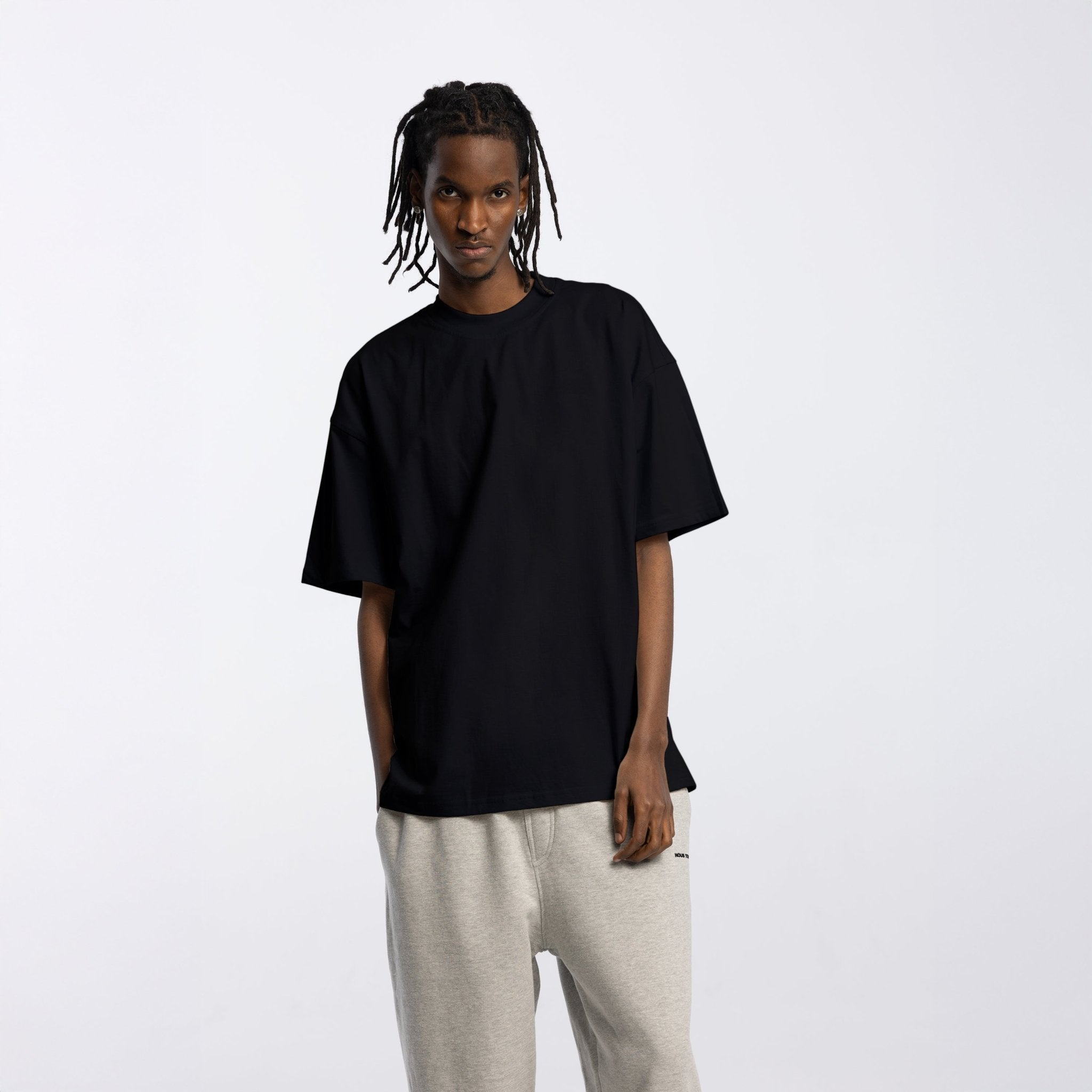 KOSZULKA BLANK HERITAGE COTTON CZARNY - Nous Tous