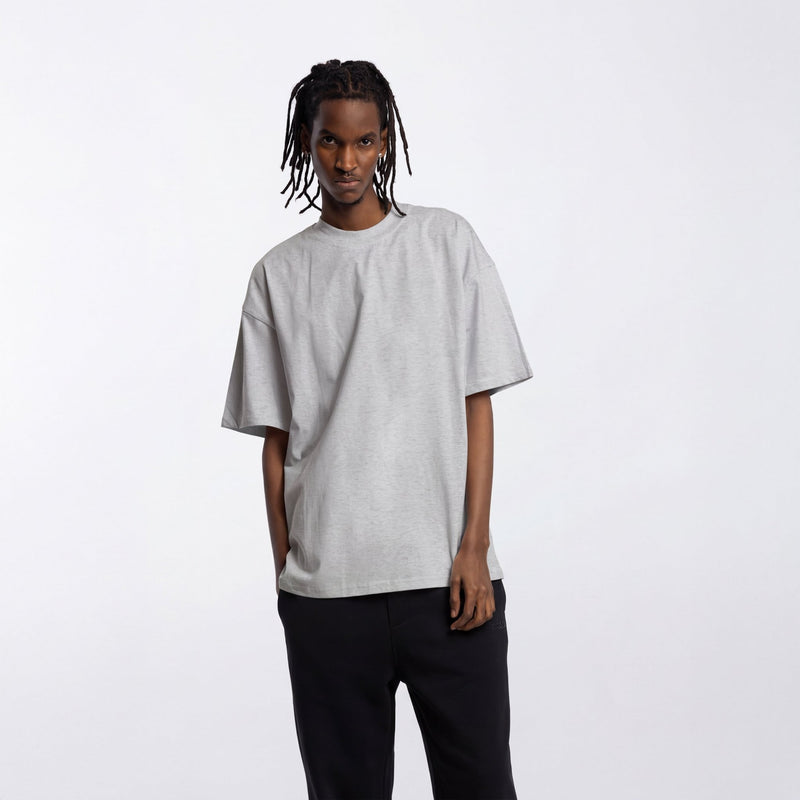 KOSZULKA BLANK HERITAGE COTTON SZARY MELANŻ - Nous Tous