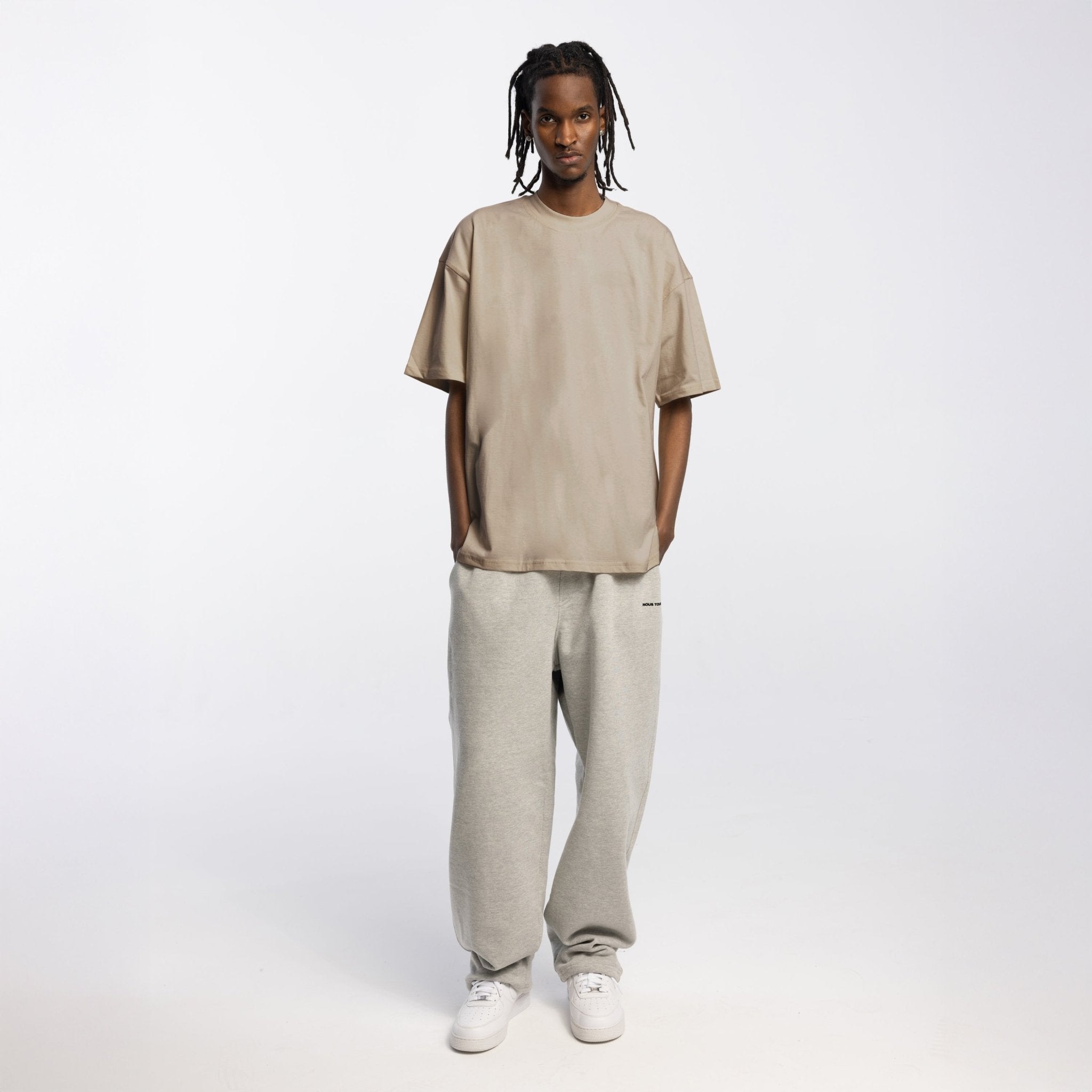 KOSZULKA BLANK HERITAGE COTTON TAUPE - Nous Tous