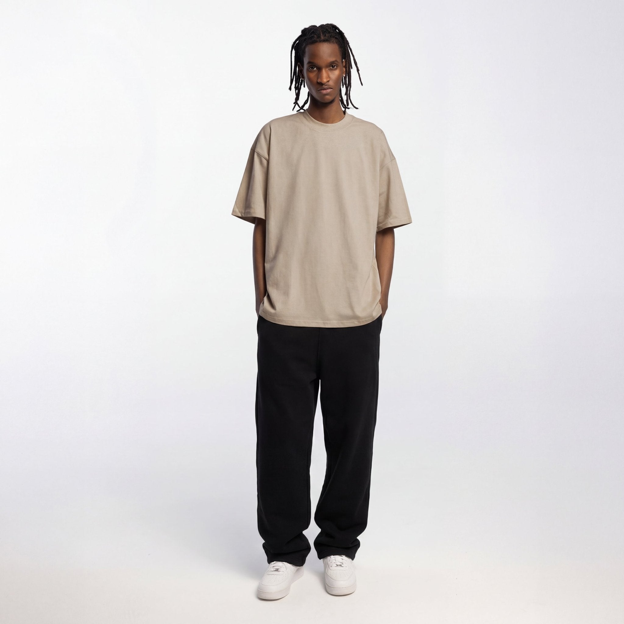 KOSZULKA BLANK HERITAGE COTTON TAUPE - Nous Tous