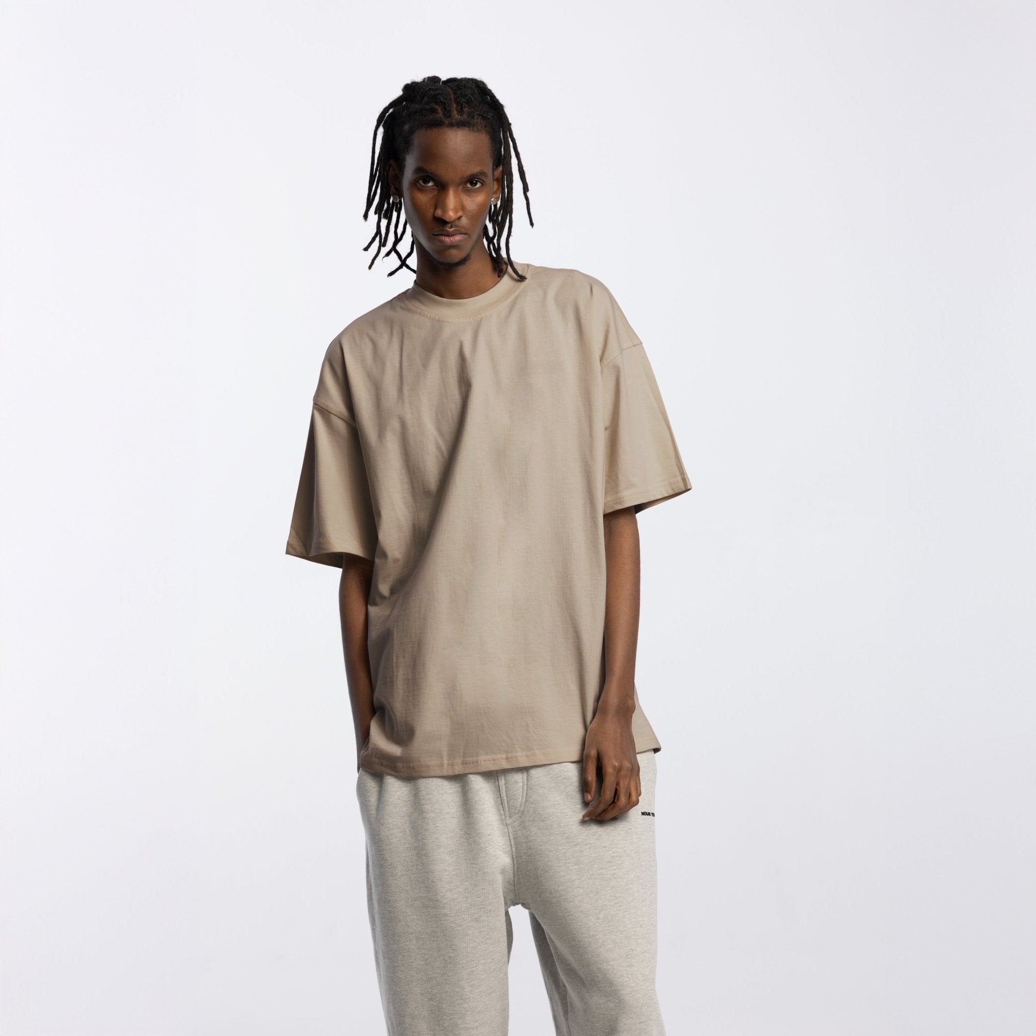 KOSZULKA BLANK HERITAGE COTTON TAUPE - Nous Tous