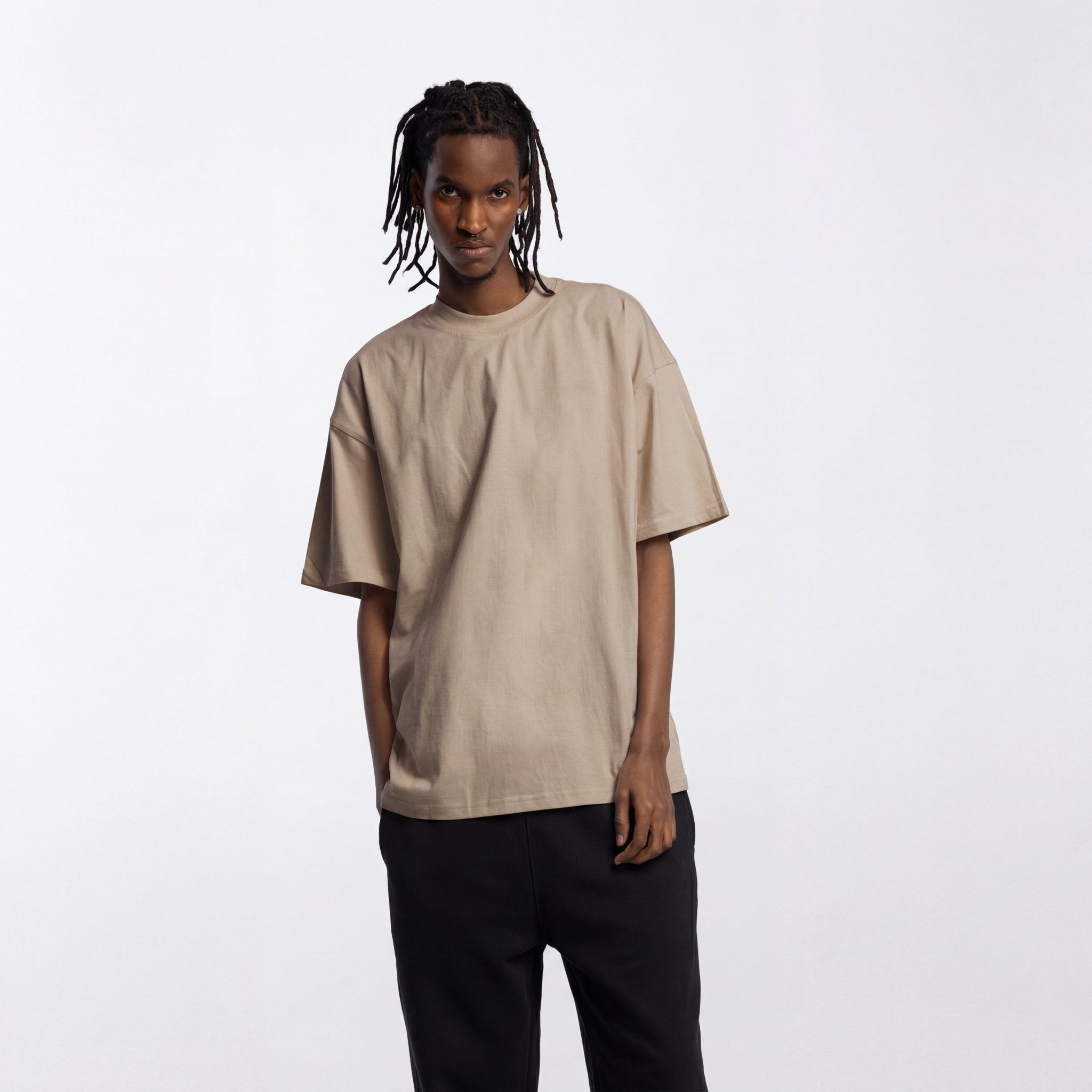 KOSZULKA BLANK HERITAGE COTTON TAUPE - Nous Tous