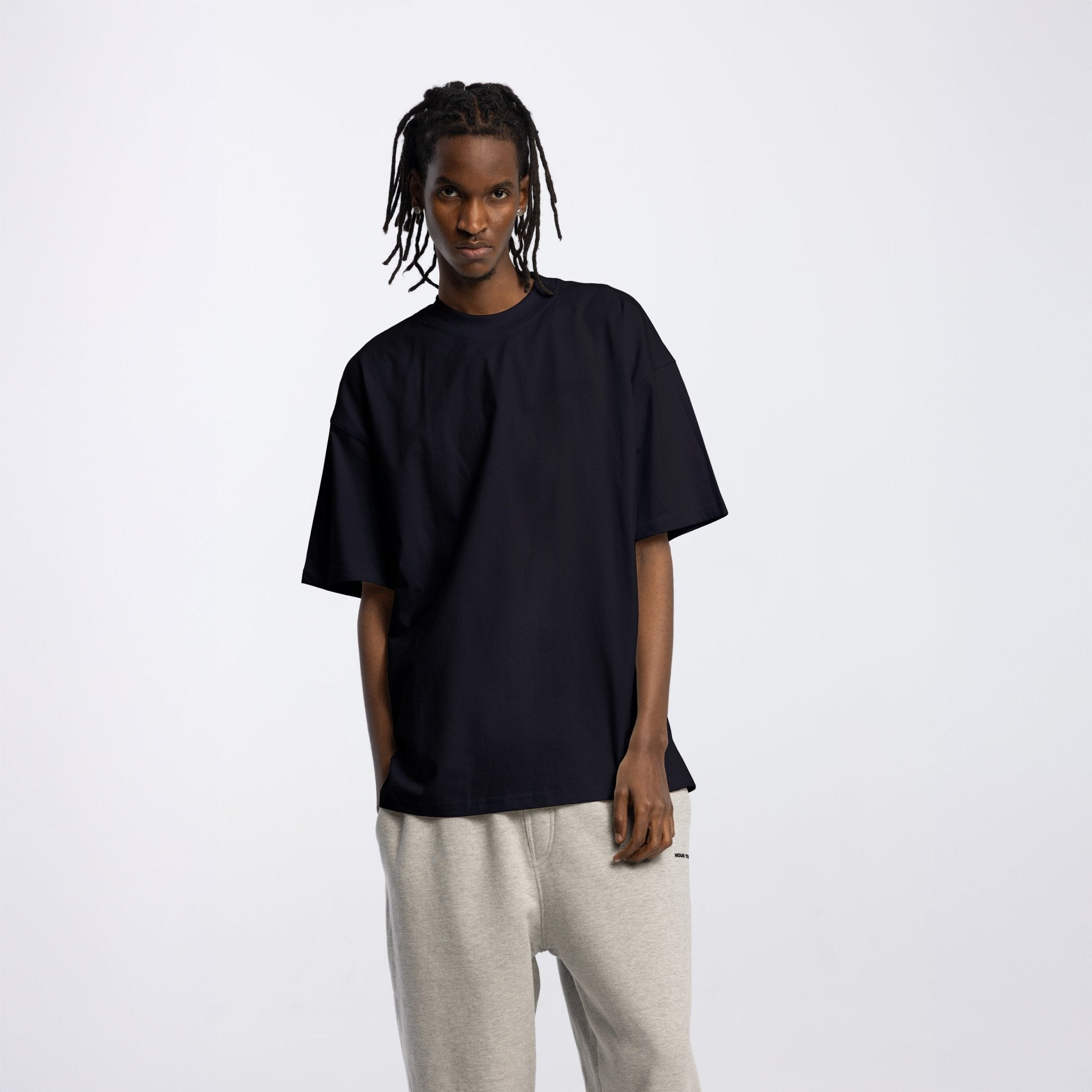 KOSZULKA BLANK HERITAGE COTTON WASHED BLACK - Nous Tous