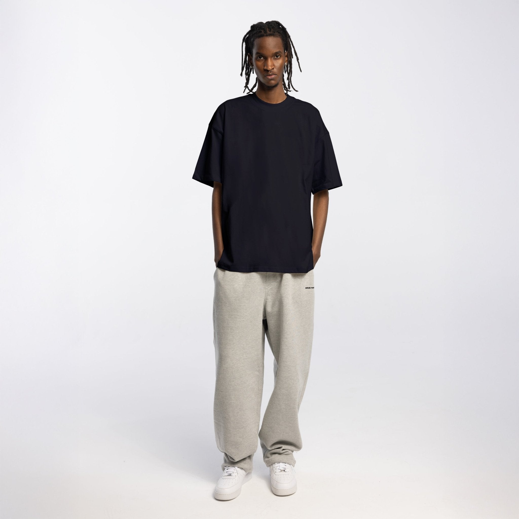 KOSZULKA BLANK HERITAGE COTTON WASHED BLACK - Nous Tous