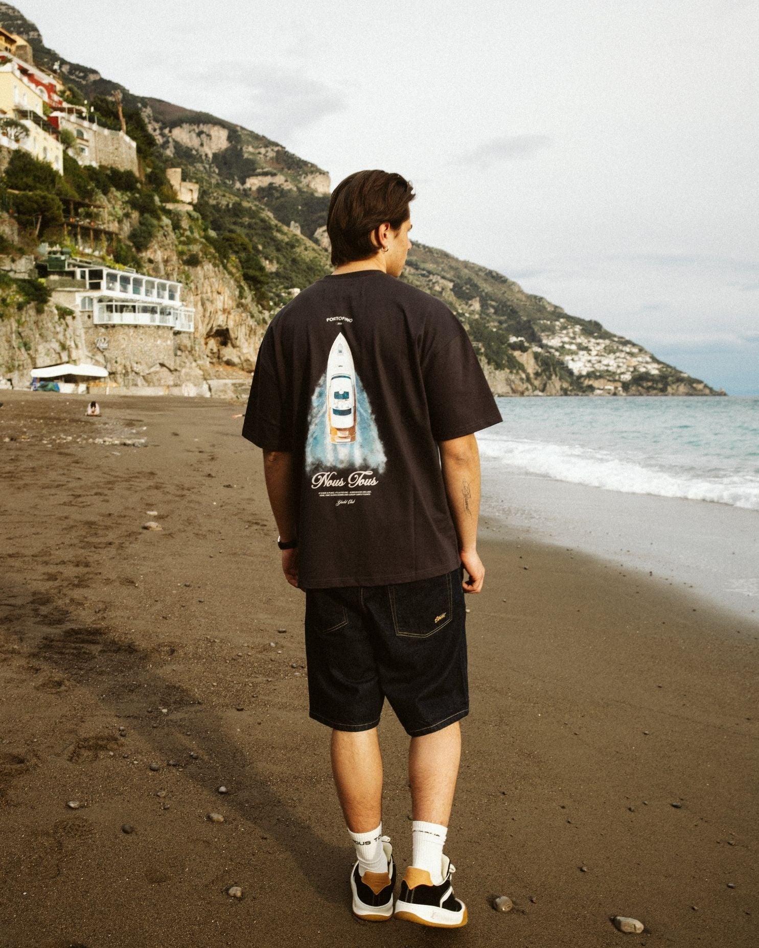 KOSZULKA CIAO, PORTOFINO WASHED BLACK - Nous Tous