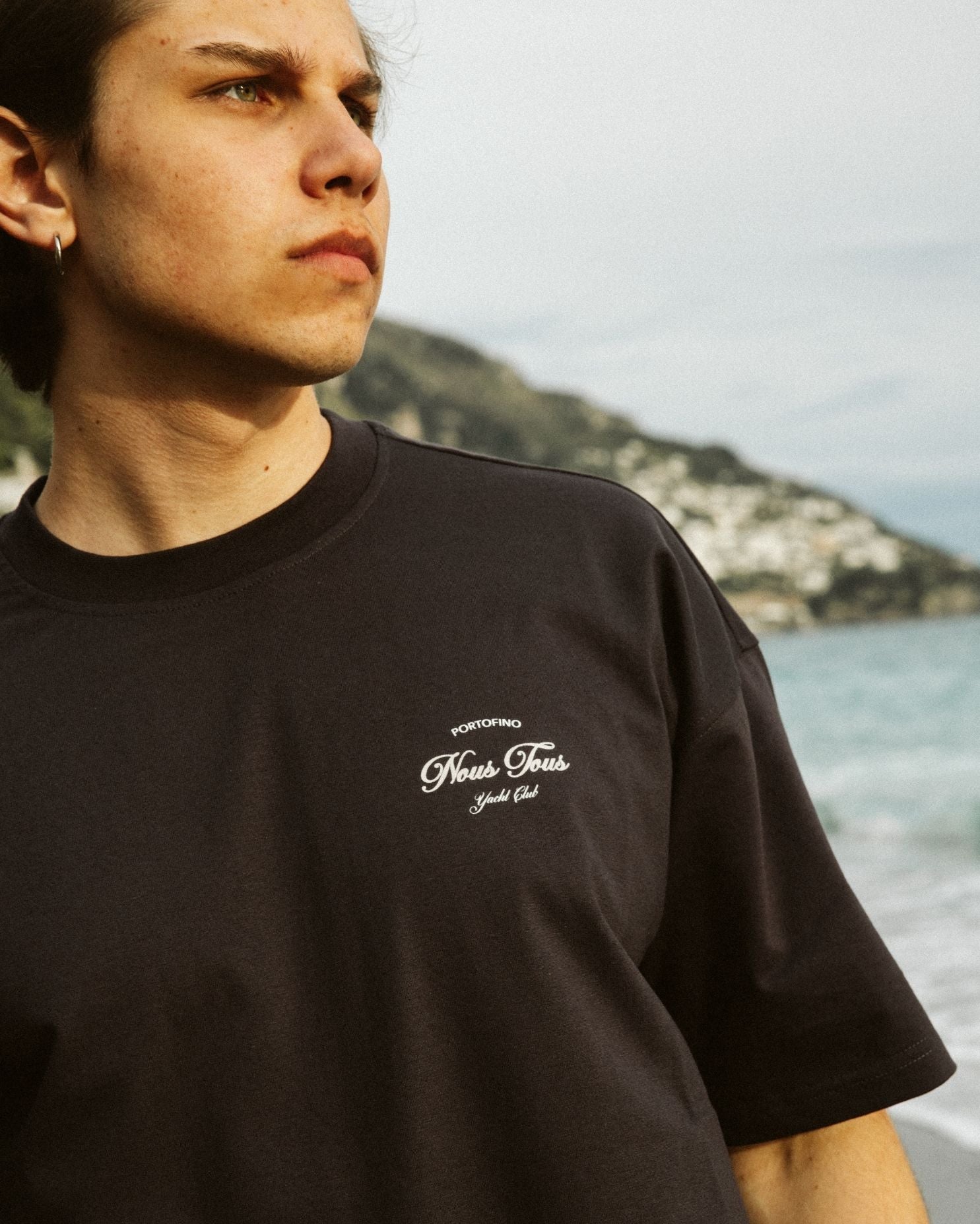 KOSZULKA CIAO, PORTOFINO WASHED BLACK - Nous Tous