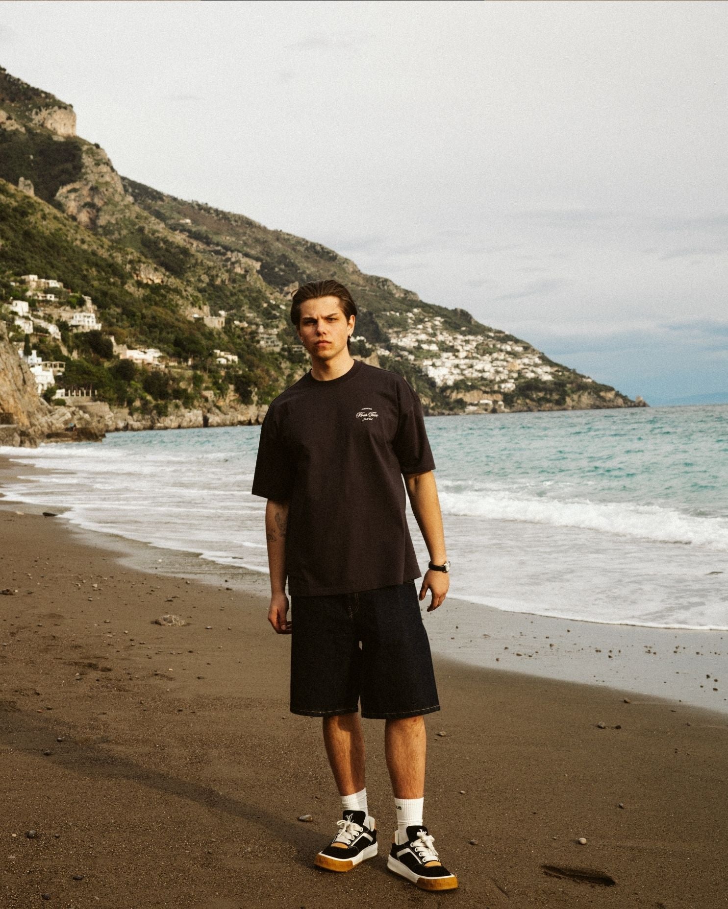 KOSZULKA CIAO, PORTOFINO WASHED BLACK - Nous Tous