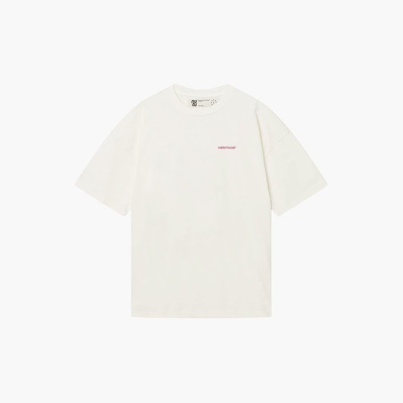 KOSZULKA DESIGN CREW DUSTY PINK OFF WHITE - Nous Tous