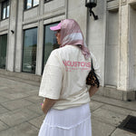 KOSZULKA DESIGN CREW DUSTY PINK OFF WHITE