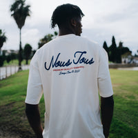 KOSZULKA DESIGN CREW SCRIPT OFF WHITE