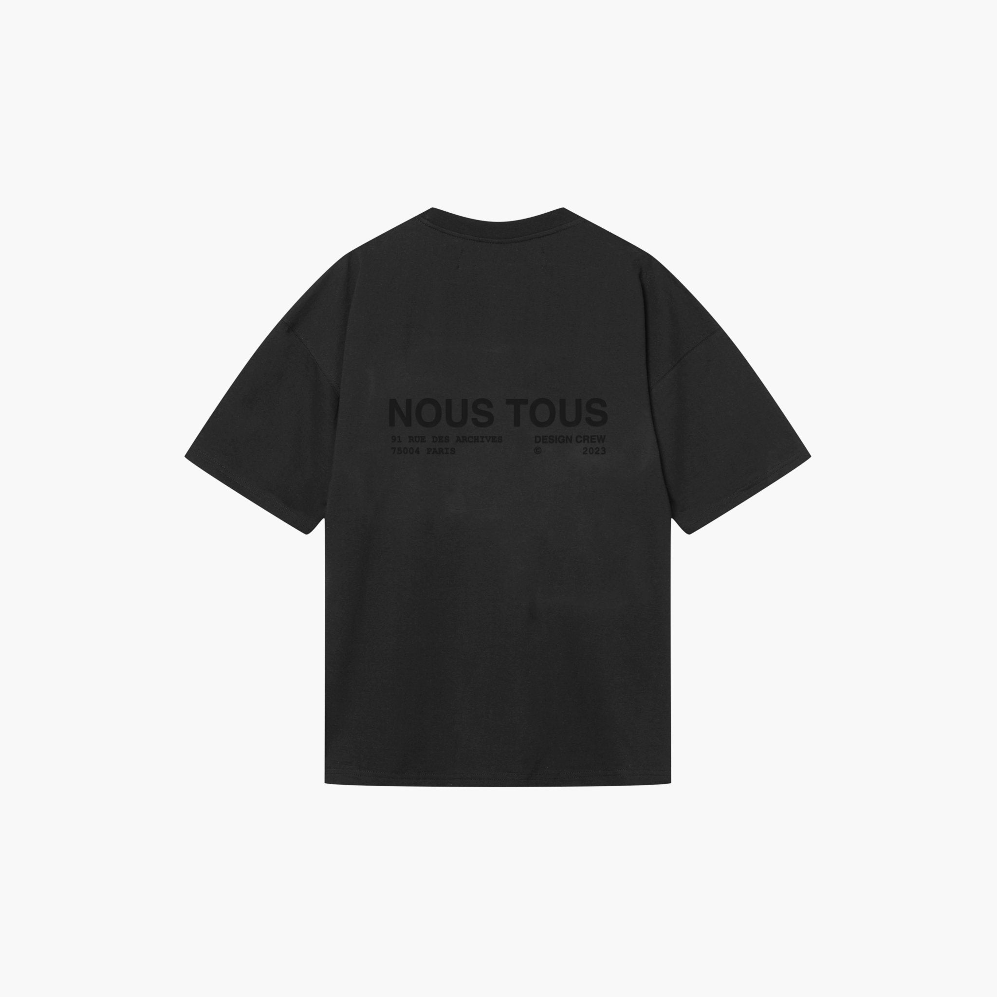 KOSZULKA DESIGN CREW WASHED BLACK - Nous Tous