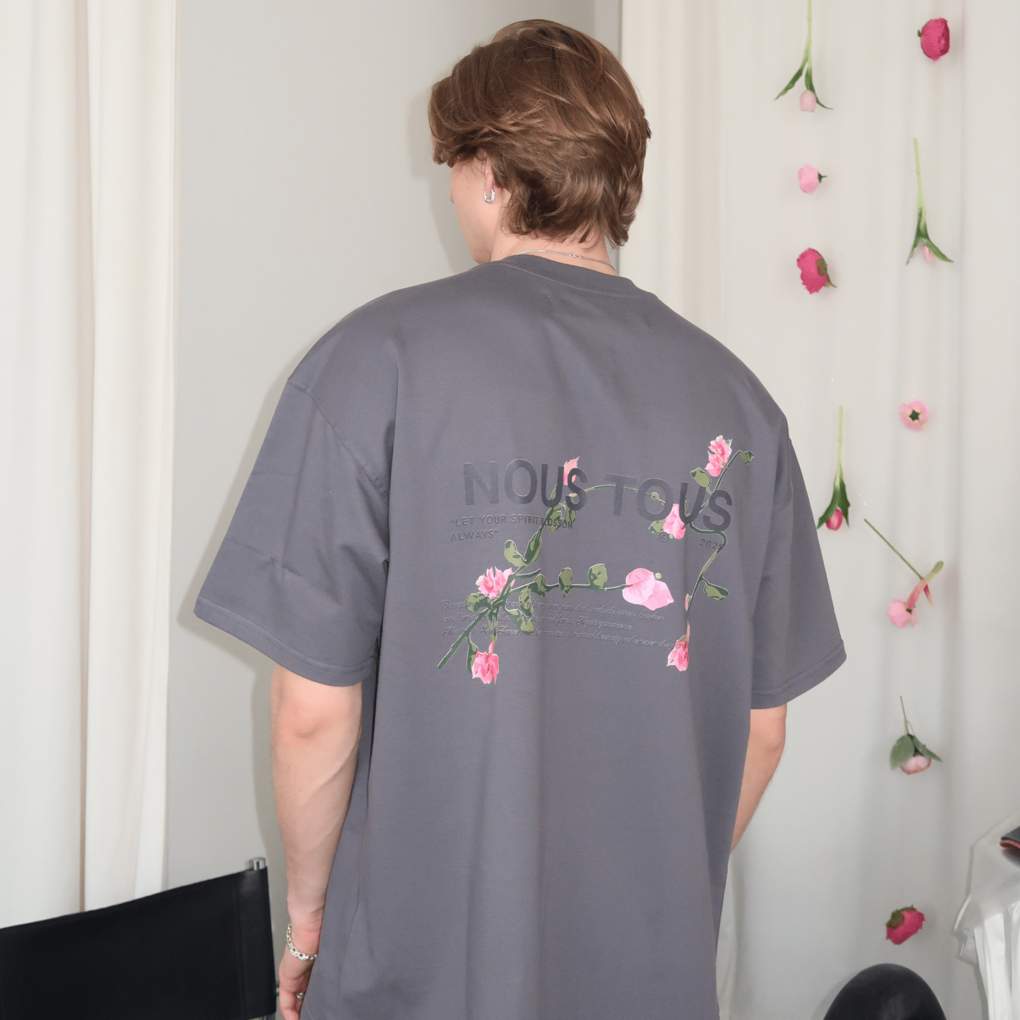 KOSZULKA FLORAL ONYX - Nous Tous