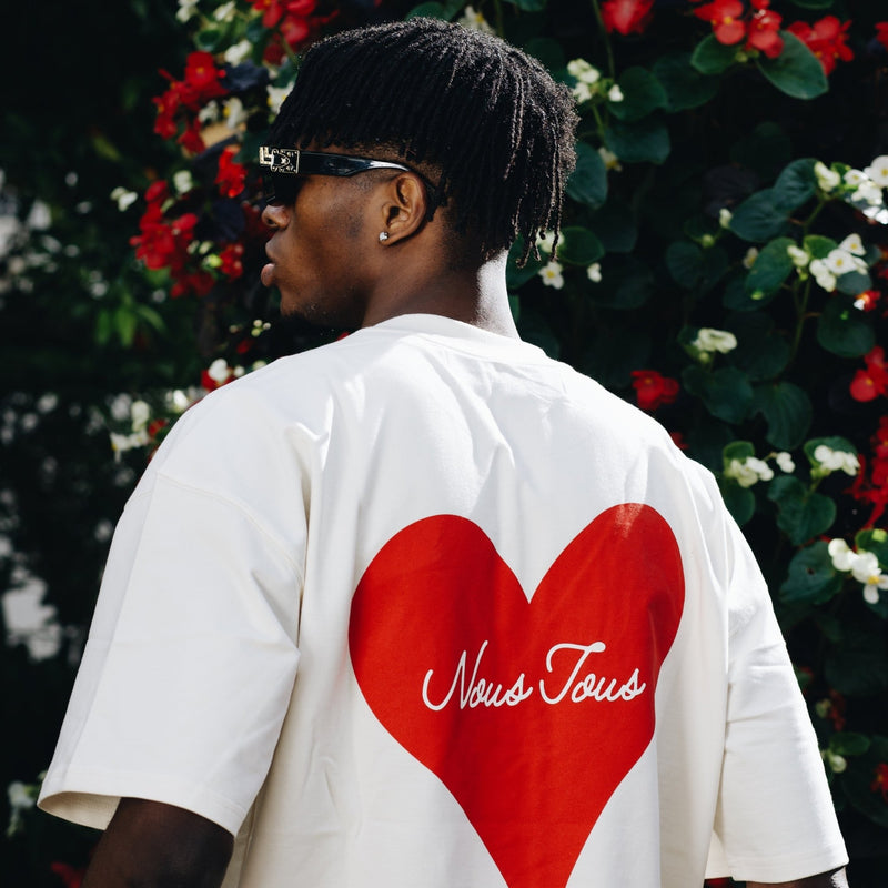 KOSZULKA HEART OFF WHITE - Nous Tous
