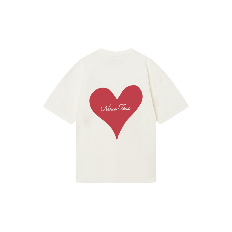 KOSZULKA HEART OFF WHITE - Nous Tous