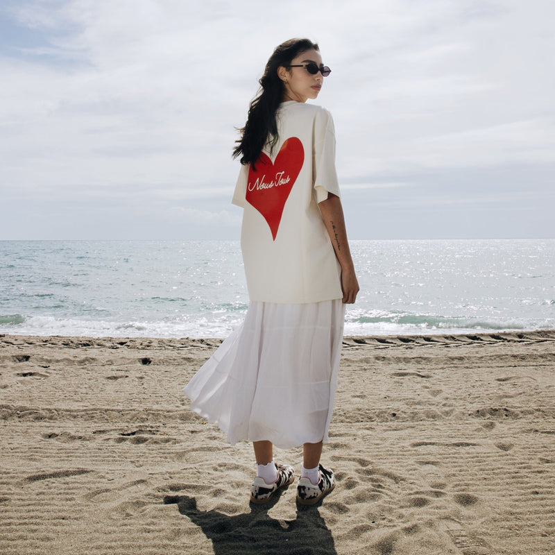 KOSZULKA HEART OFF WHITE - Nous Tous
