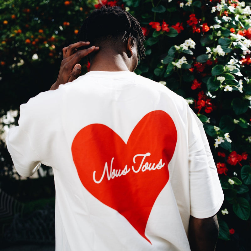 KOSZULKA HEART OFF WHITE - Nous Tous