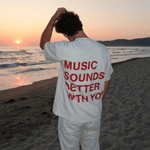 KOSZULKA MUSIC SOUNDS BETTER WITH YOU RED