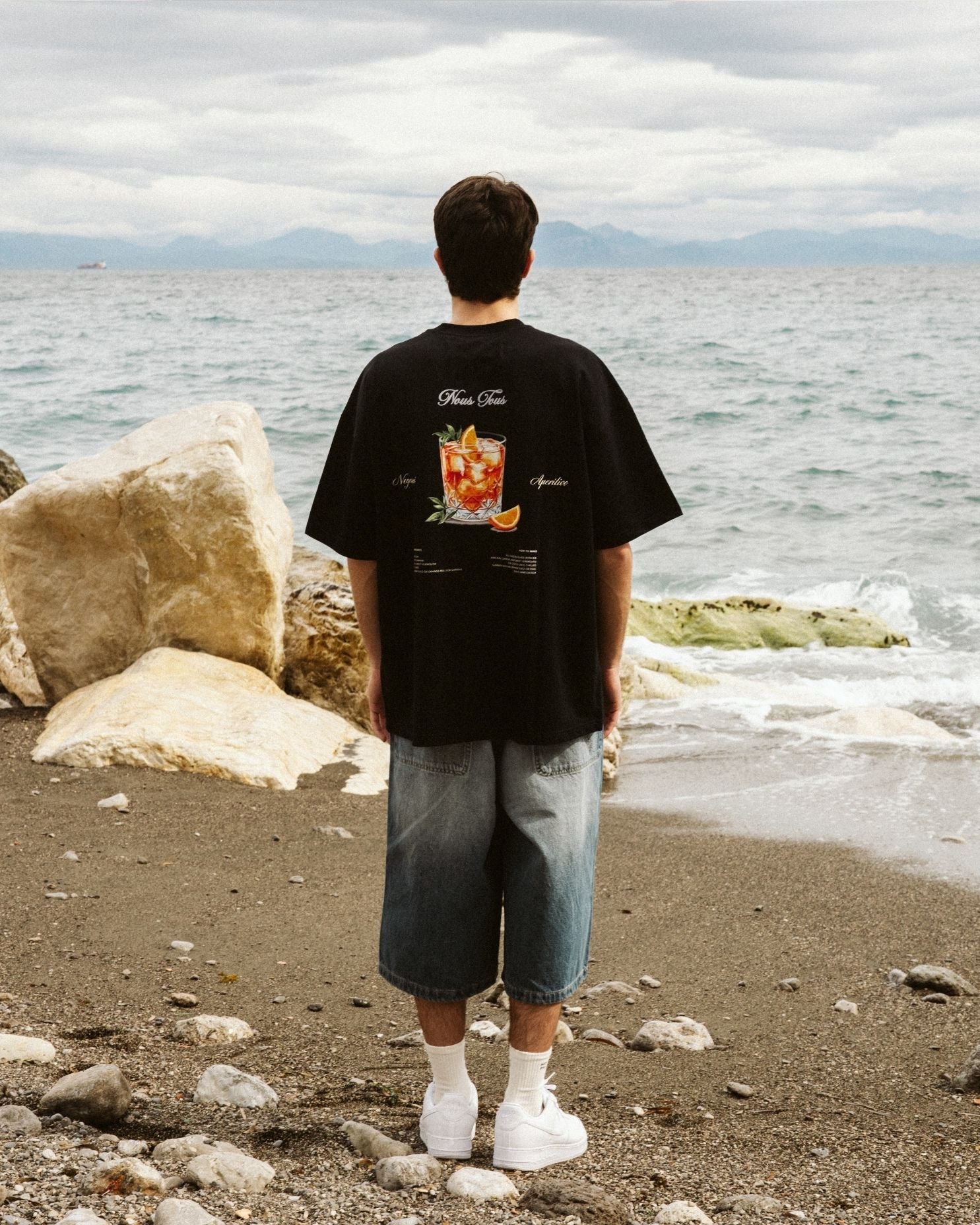 KOSZULKA NEGRONI APERITIVO BLACK - Nous Tous