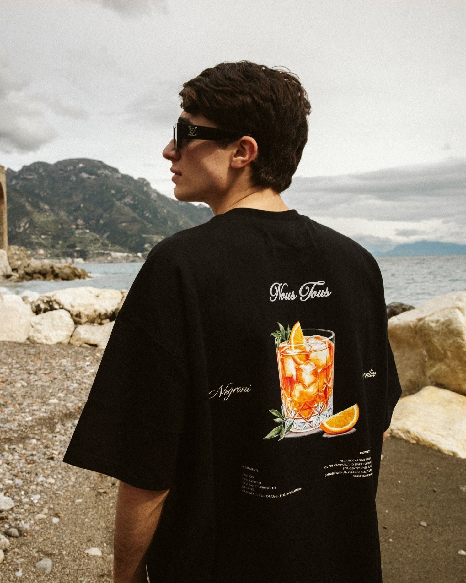 KOSZULKA NEGRONI APERITIVO BLACK - Nous Tous