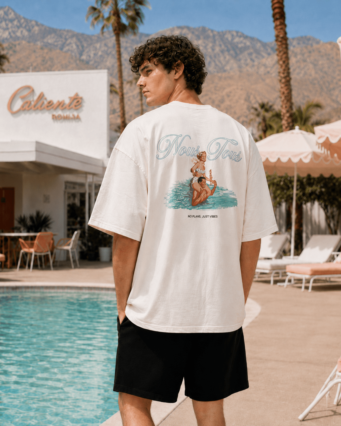 KOSZULKA NO PLANS JUST VIBES OFF WHITE - Nous Tous