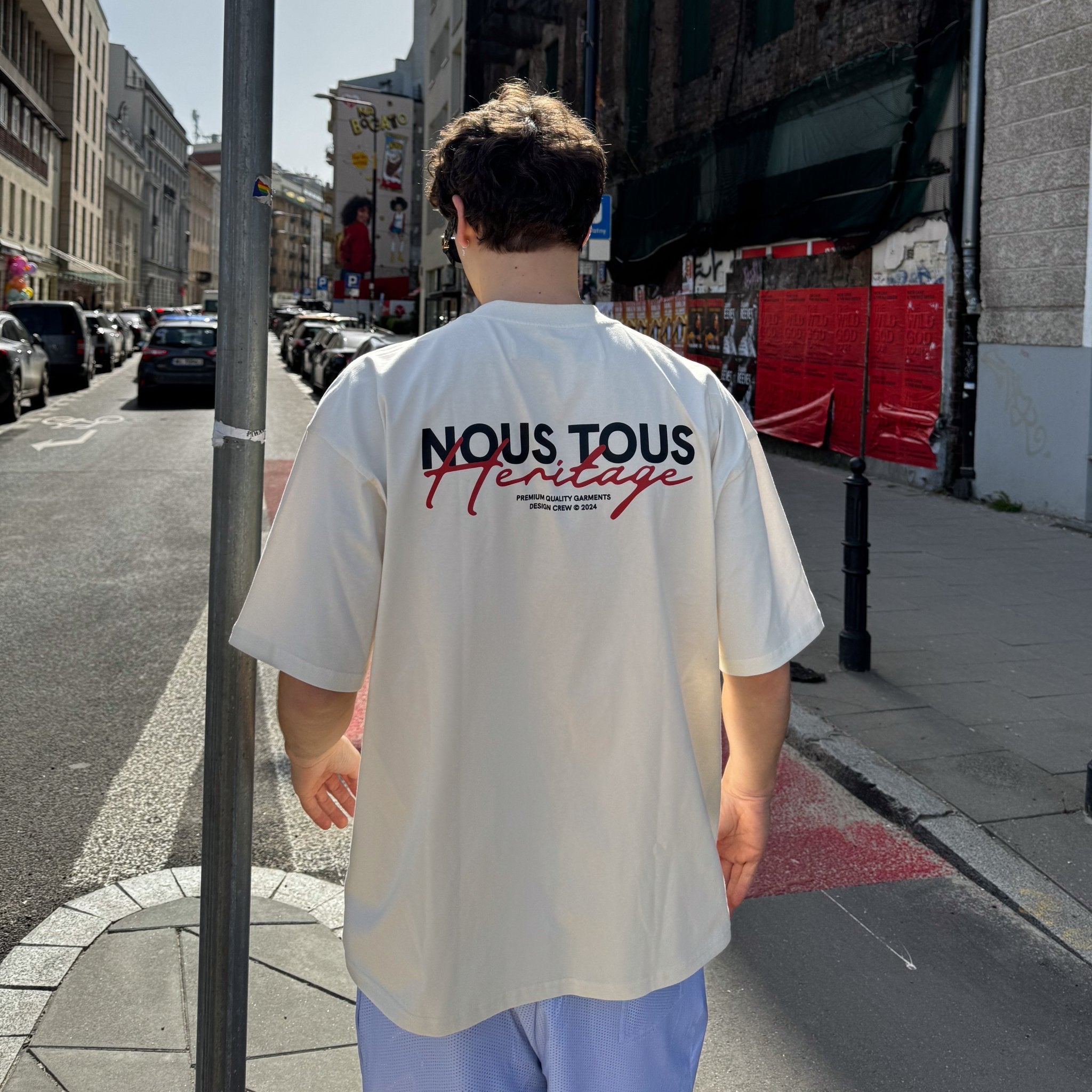 KOSZULKA NOUS TOUS HERITAGE SCRIPT OFF WHITE - Nous Tous