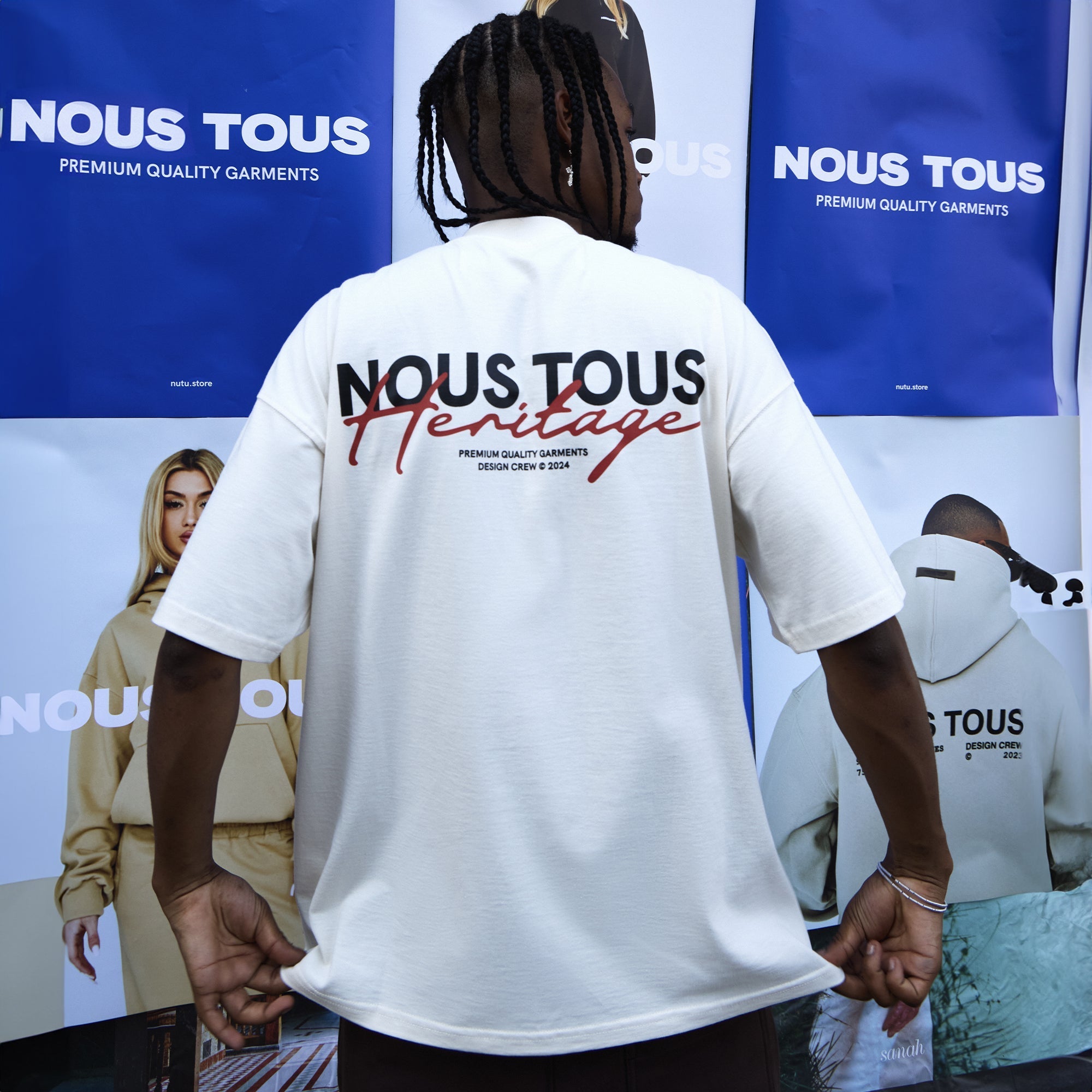 KOSZULKA NOUS TOUS HERITAGE SCRIPT OFF WHITE - Nous Tous