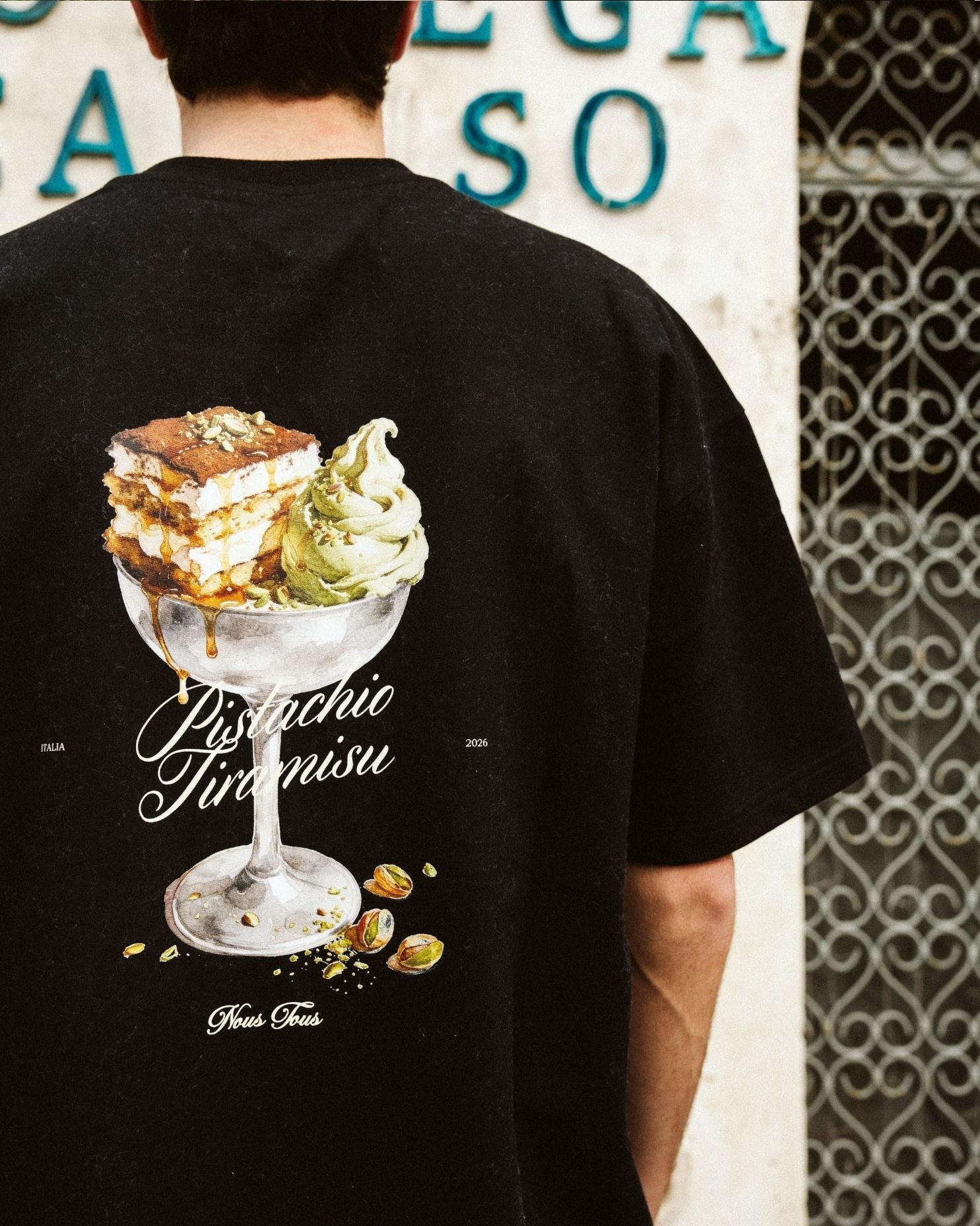 KOSZULKA PISTACHIO TIRAMISU BLACK - Nous Tous