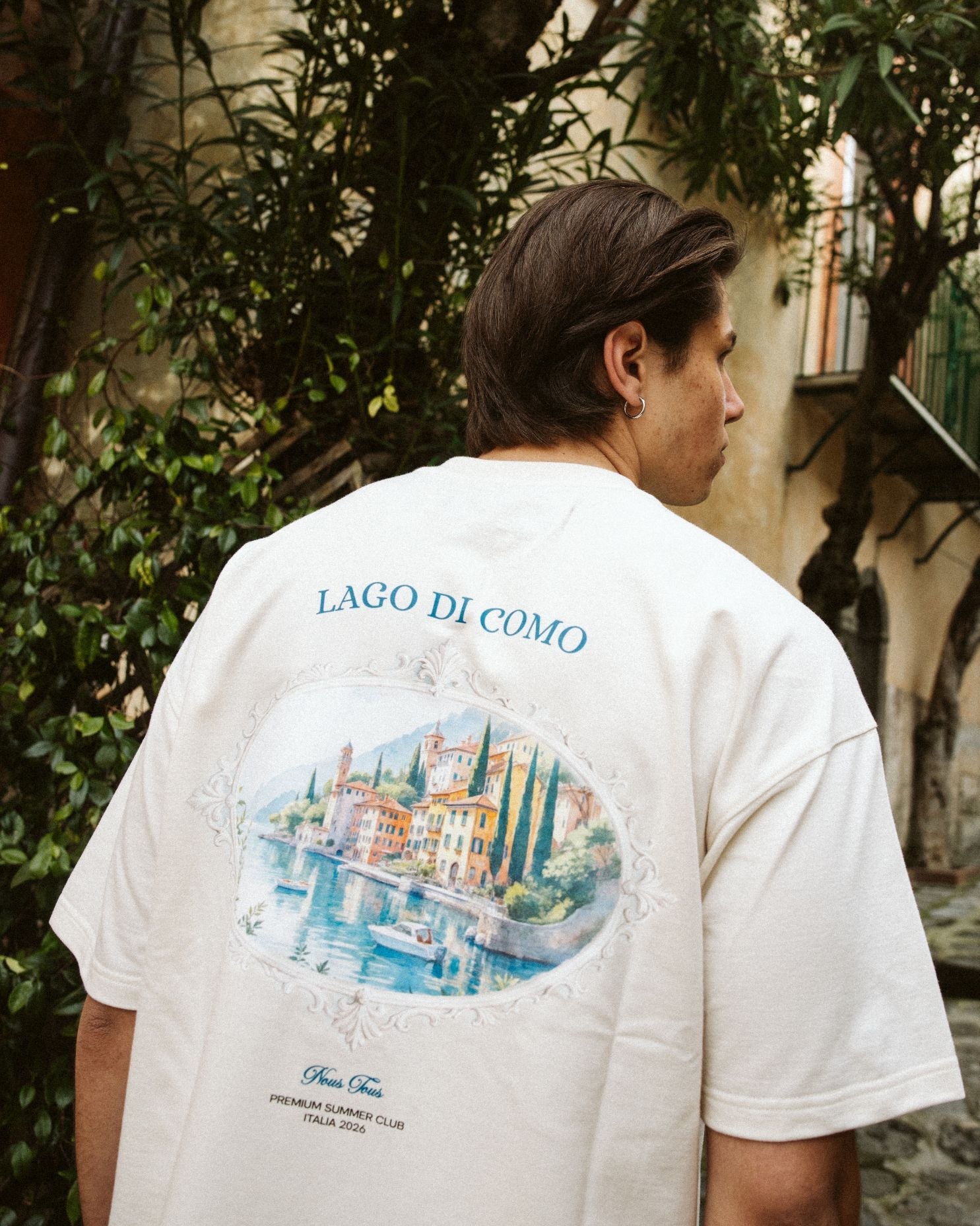 KOSZULKA POSTCARD FROM COMO OFFWHITE - Nous Tous