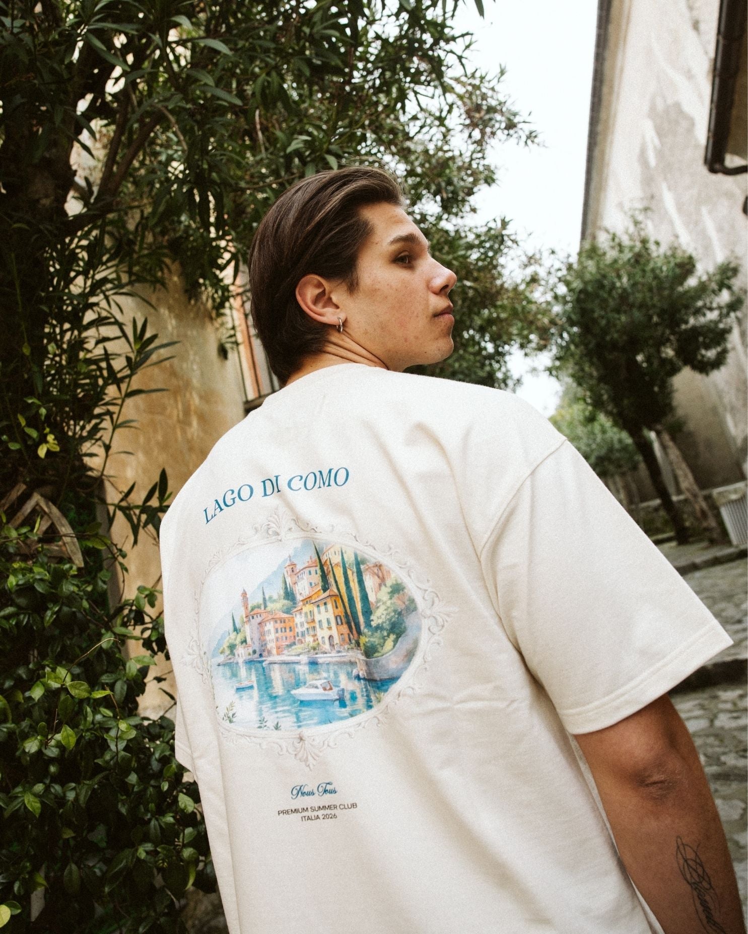 KOSZULKA POSTCARD FROM COMO OFFWHITE - Nous Tous