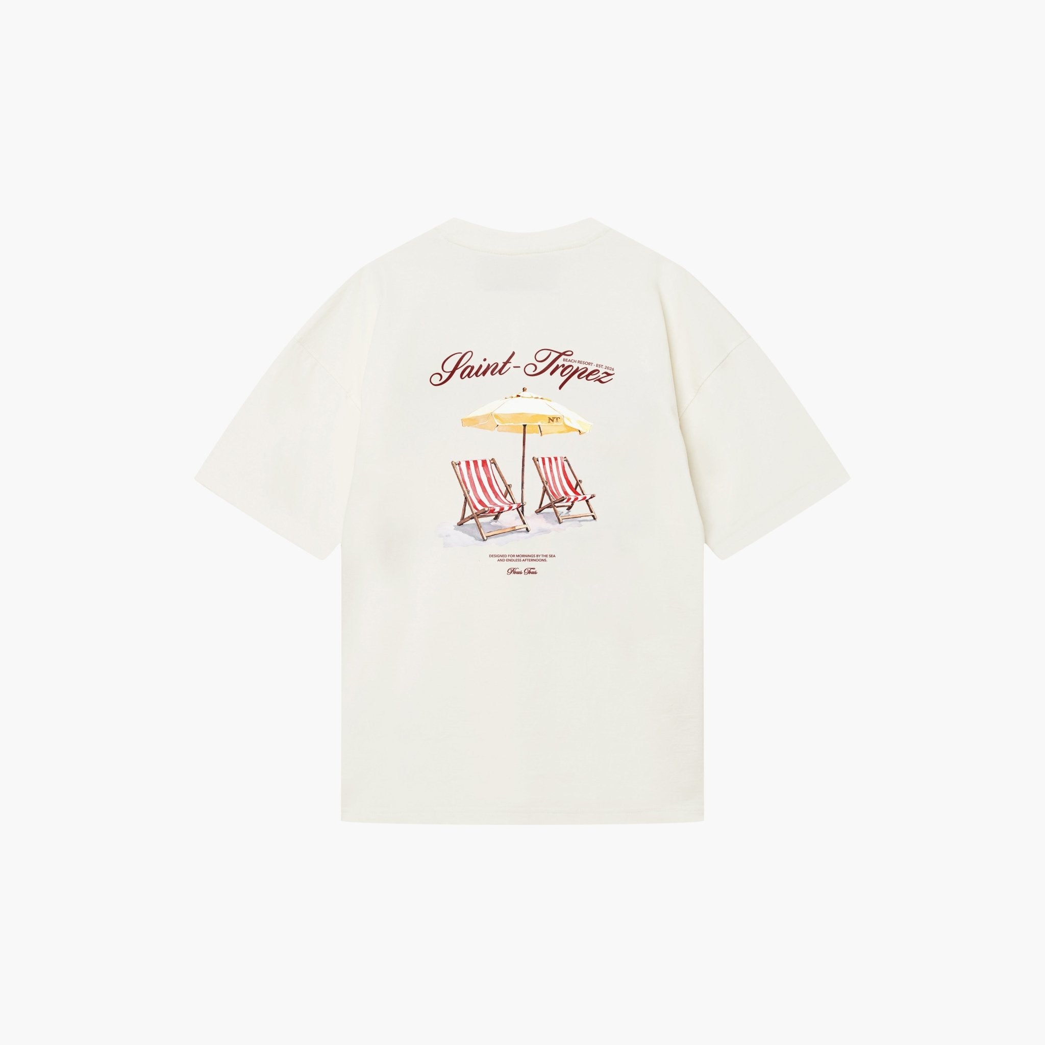 KOSZULKA SAINT - TROPEZ BEACH CLUB OFFWHITE - Nous Tous