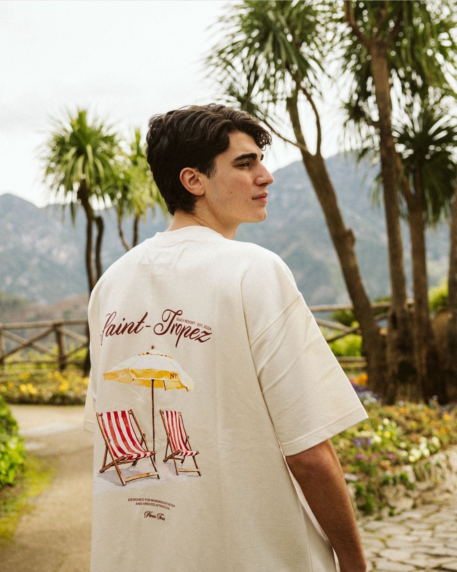 KOSZULKA SAINT - TROPEZ BEACH CLUB OFFWHITE - Nous Tous