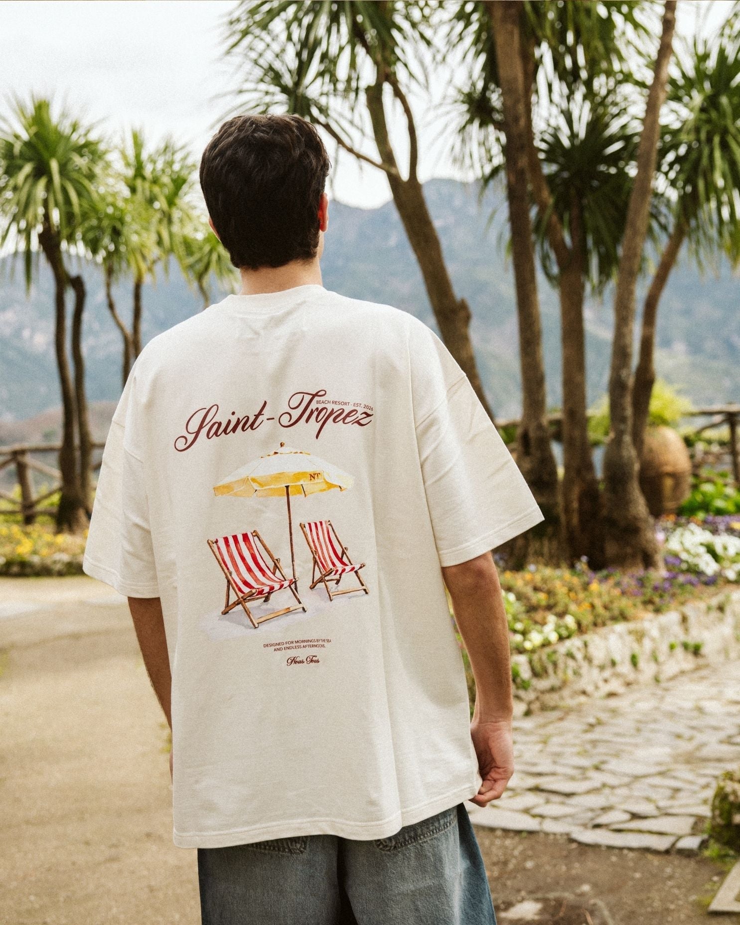 KOSZULKA SAINT - TROPEZ BEACH CLUB OFFWHITE - Nous Tous