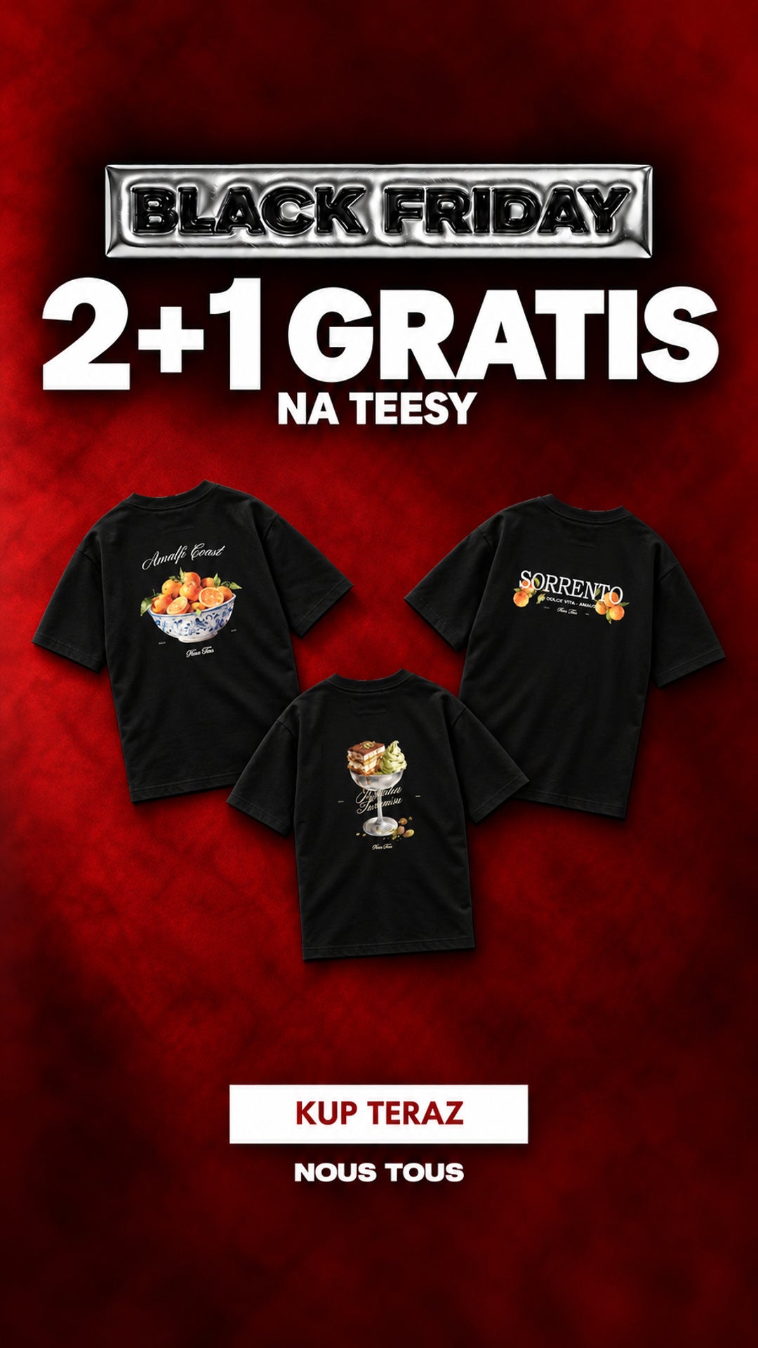 Koszulki 2+1 — trzecia 99% taniej