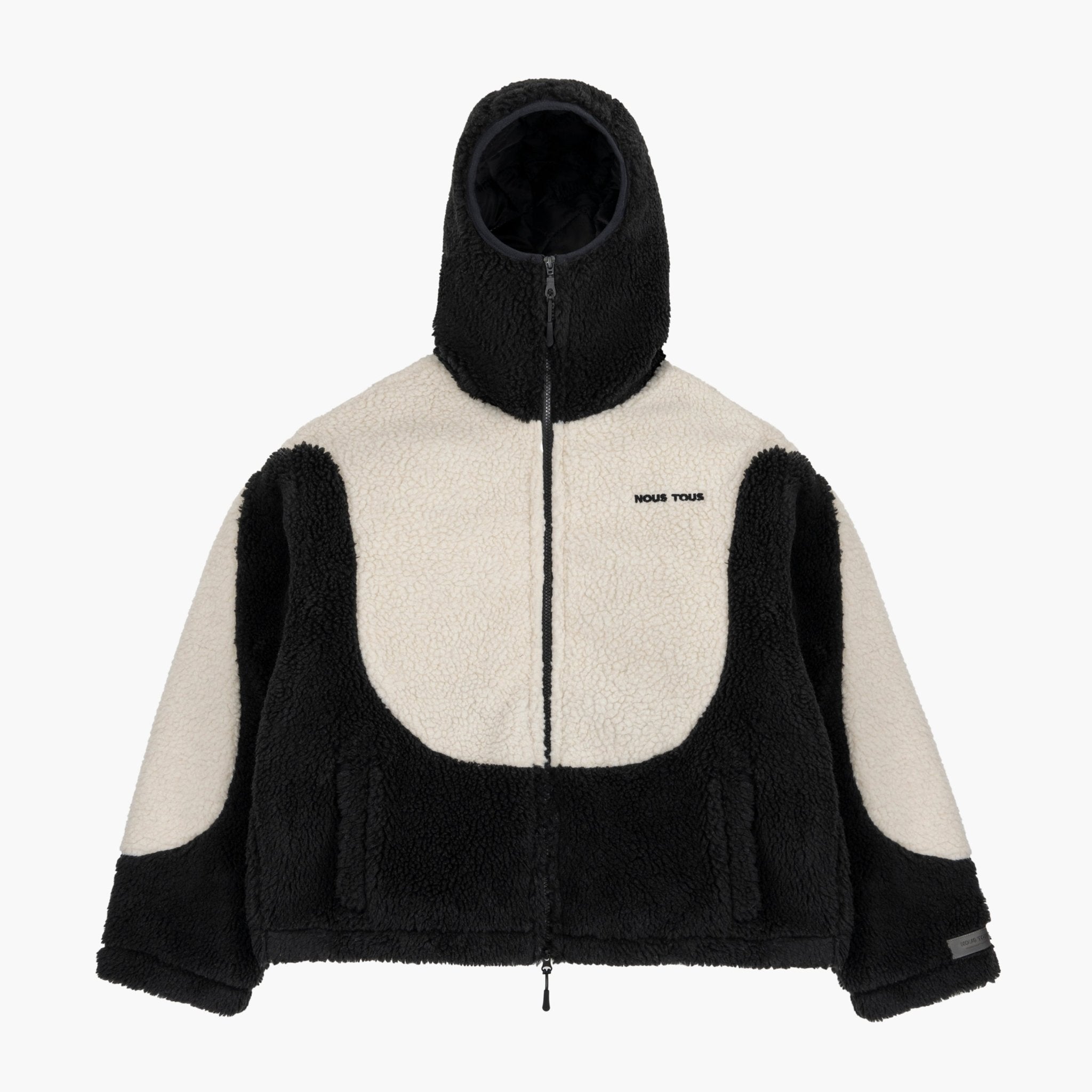 KURTKA SHERPA NINJA FLEECE BLACK/WHITE - Nous Tous