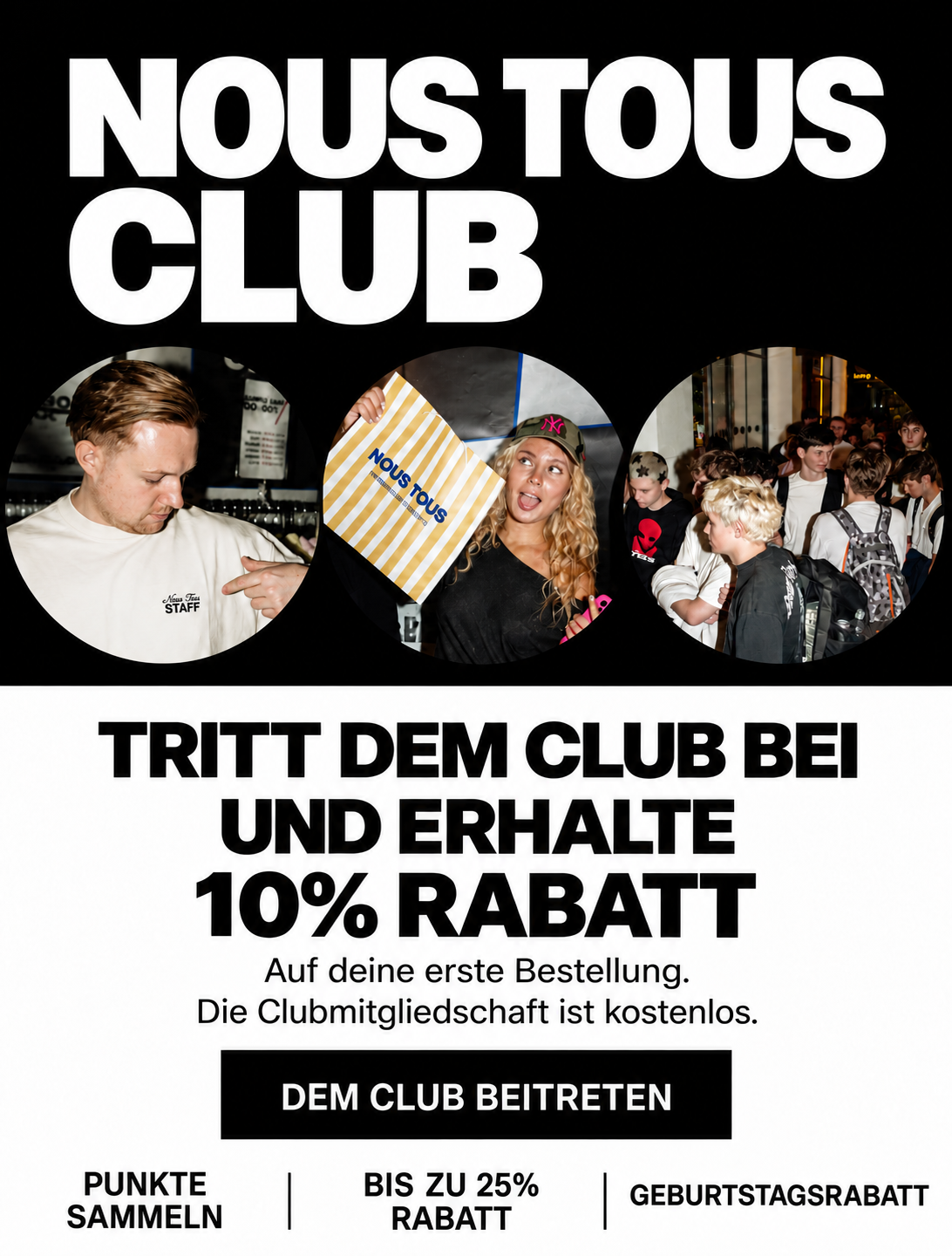 Nous Tous Club — 10% Rabatt auf deine erste Bestellung.