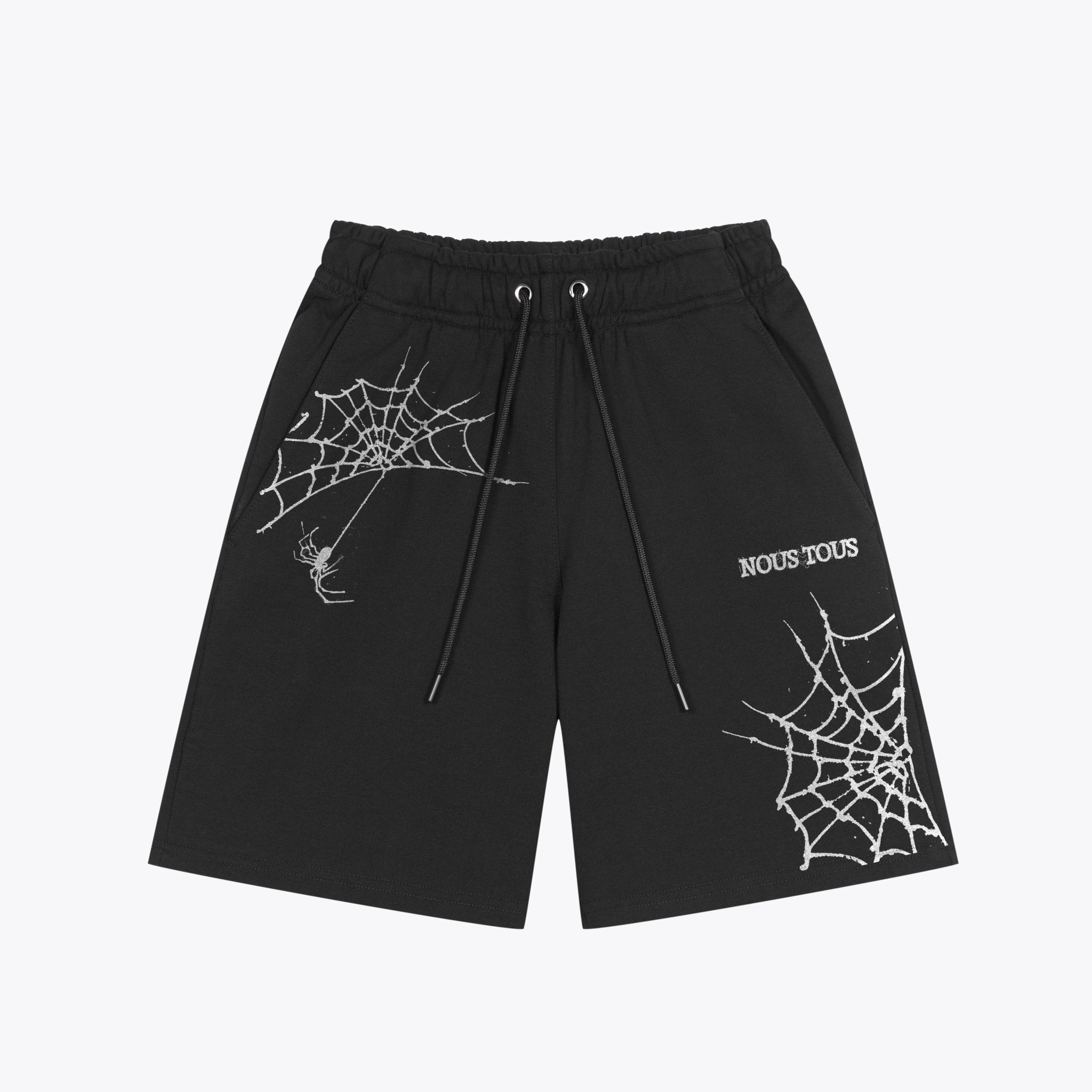 SPIDER WEB SHORTS CZARNY - Nous Tous